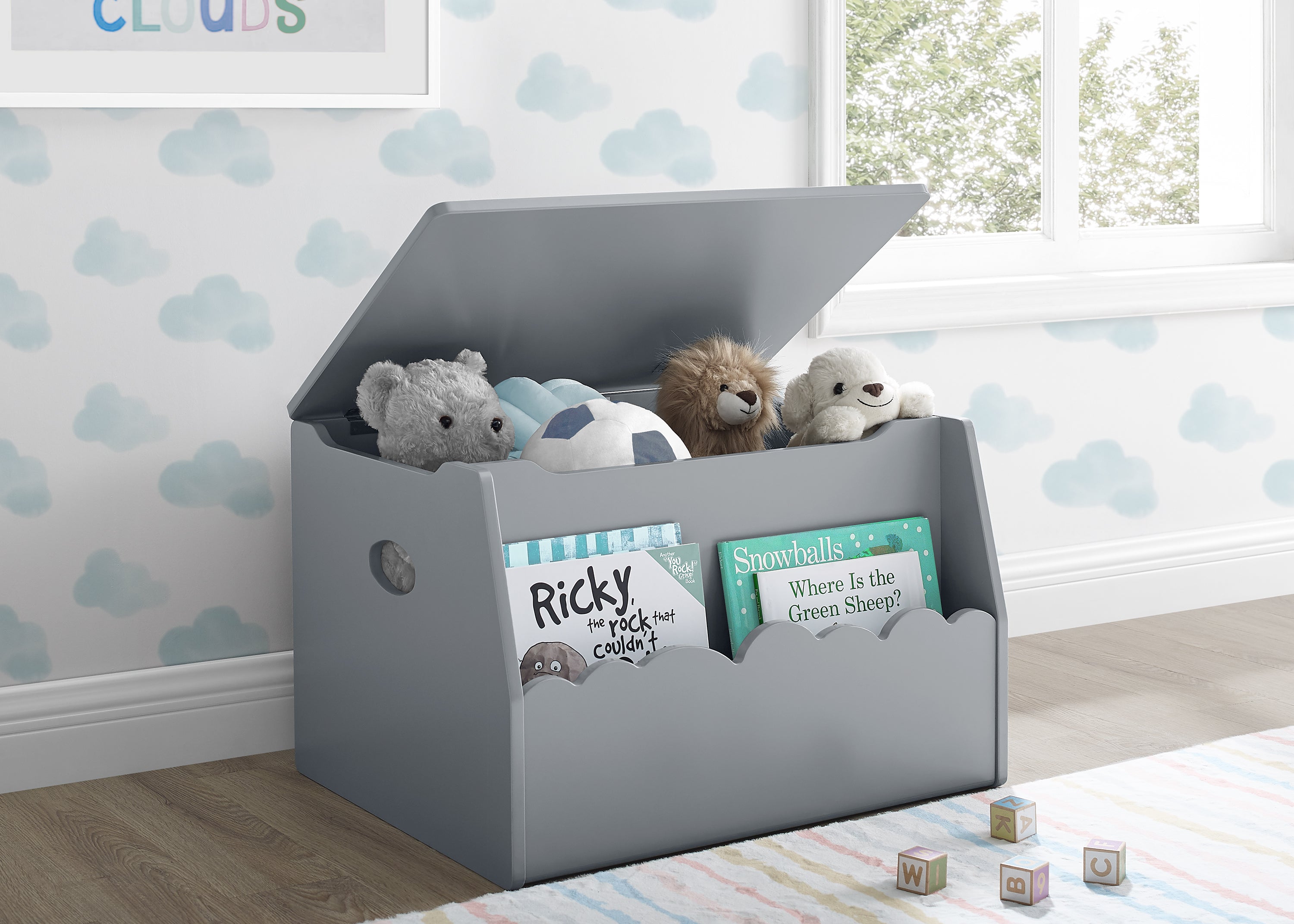 Cloud Toy Box - Greenguard Gold Certified for Safe & Non-Toxic Kids' Storage | Perfect for Nursery, Playroom & Daycare Organization