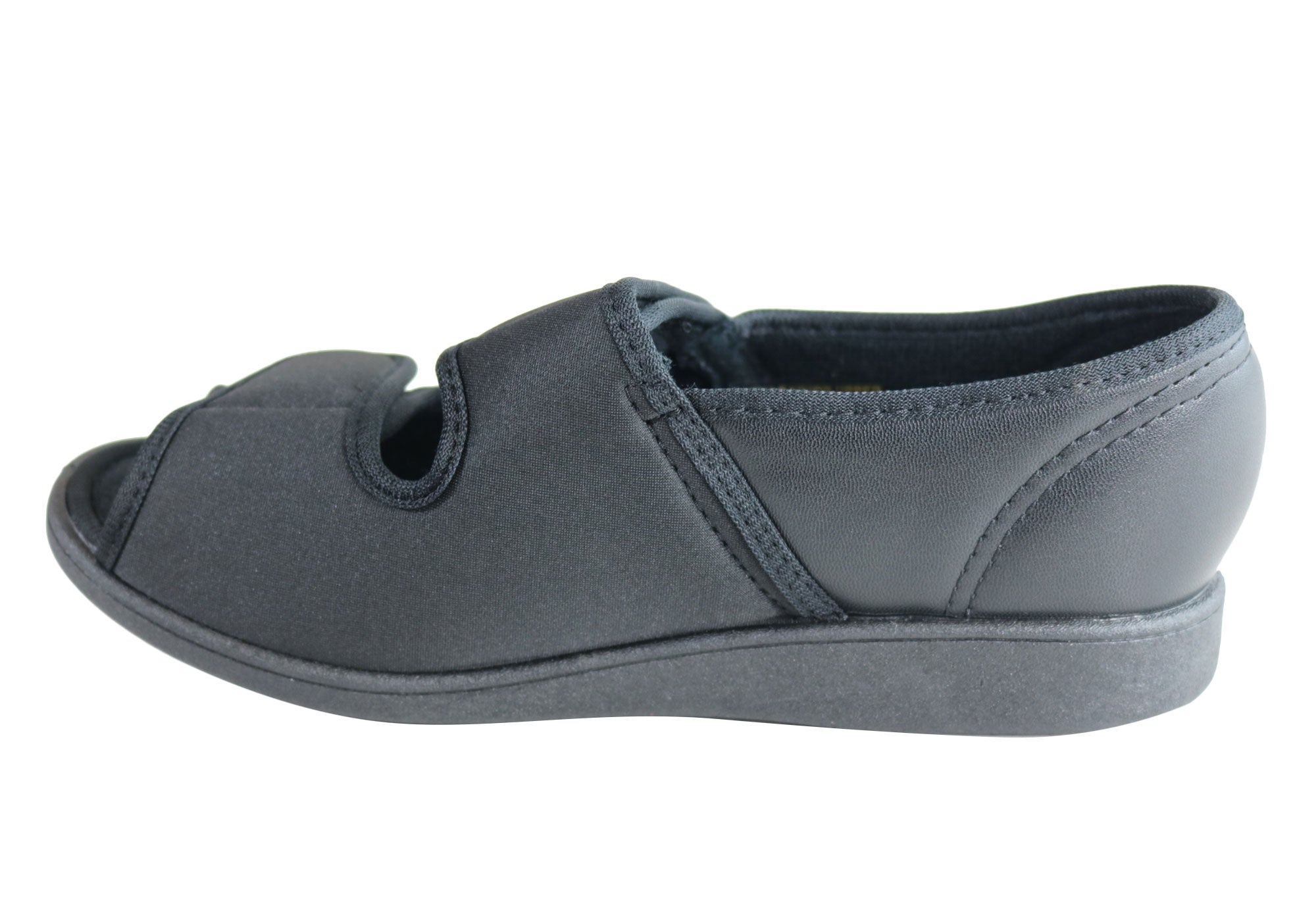Homyped Anika Women's Comfortable Wide Fit Adjustable Open Toe Slippers - Soft House Shoes for Relaxing at Home, Spa & Indoor Use