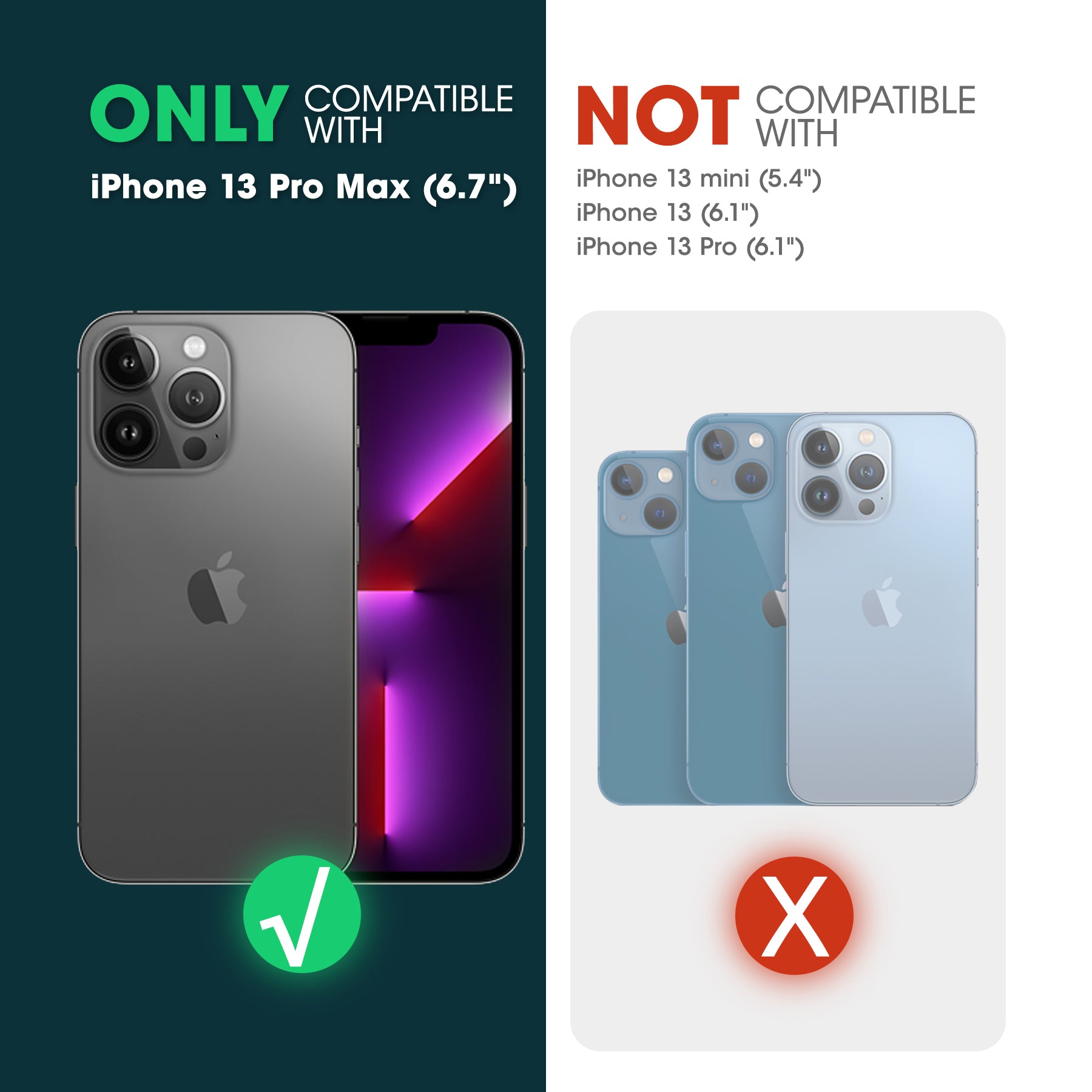iPhone 13 Pro Max Case 6.7 Inch - Unicorn Beetle MAG Slim Clear Protective Cover with MagSafe Compatibility (Black) | Perfect for Everyday Use, Travel & Wireless Charging