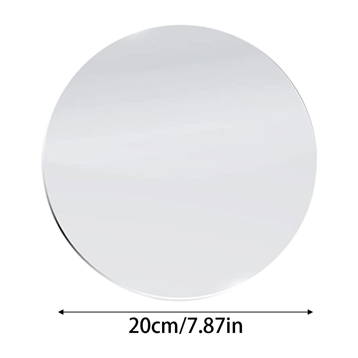8 Inch Round Glass Wall Mirror - Frameless Self-Adhesive Circle Mirror for Bathroom, Living Room & Bedroom | Home Decor & Makeup Vanity Essential