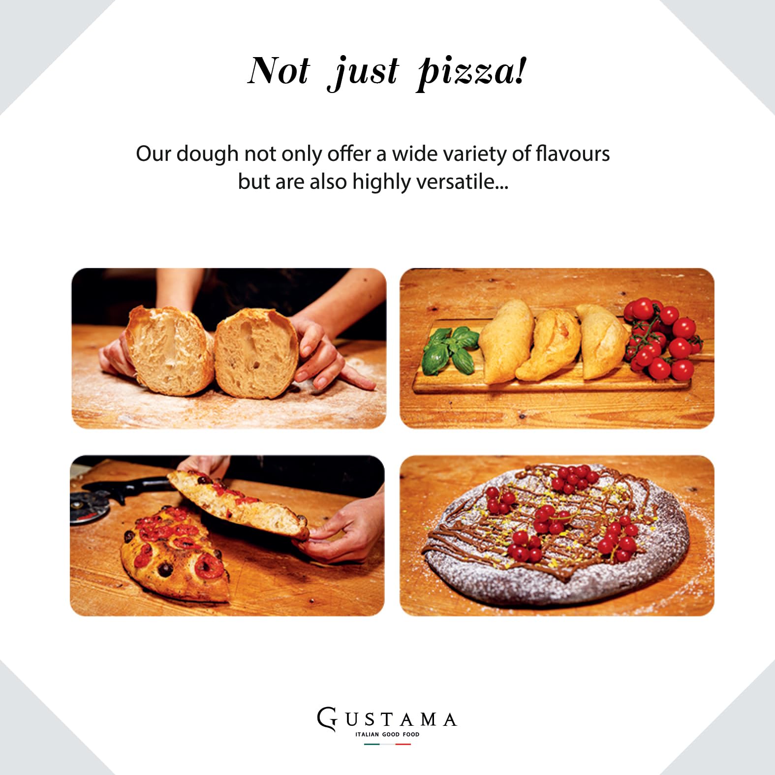 Fresh Pizza Dough - Premium Frozen Pizza Crust for Gourmet Pizzas, Homemade Bread & Stuffed Focaccia (9.88 oz, 3 Flavor Variety Pack) - Easy to Use Dough for Restaurant-Quality Meals at Home
