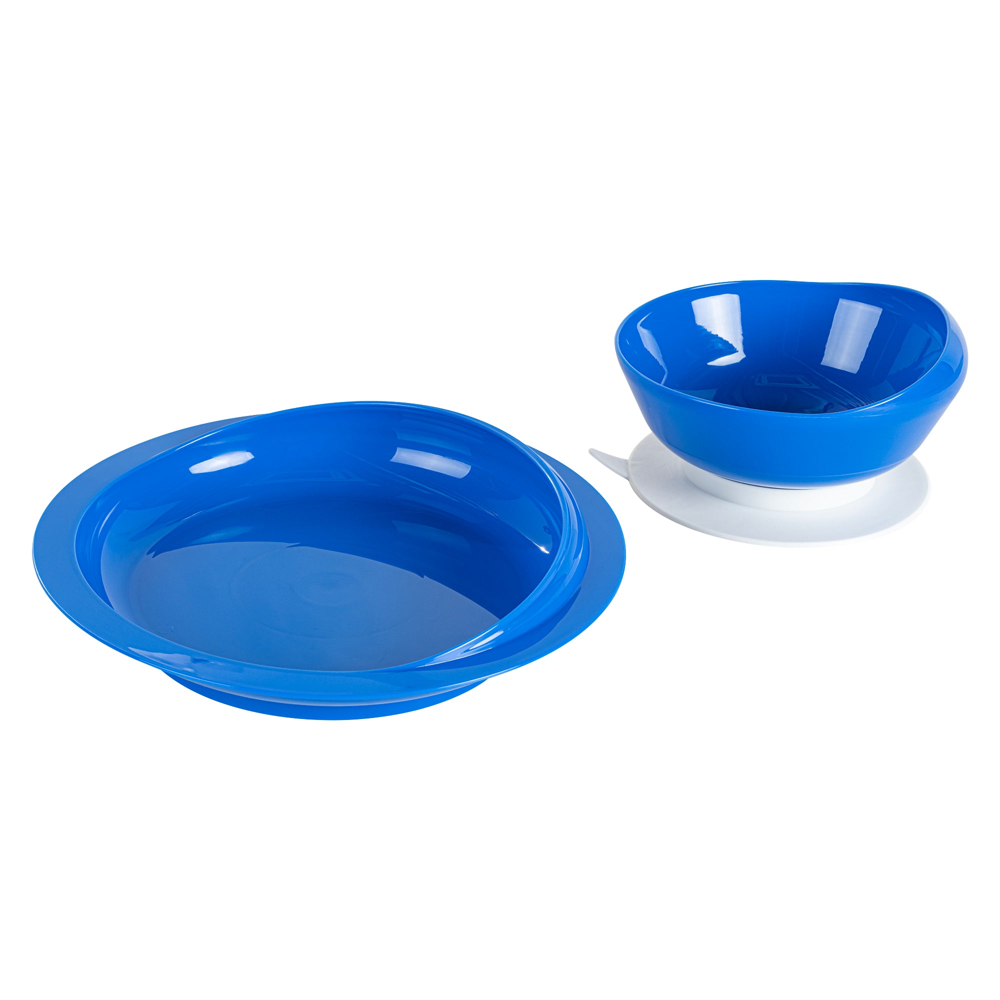 Spill-Proof Baby Feeding Set with Suction Base - 2-Piece Scoop Plate & Bowl Combo for Toddlers | BPA-Free Plastic Dishware | Ideal for High Chair, Travel & Mess-Free Meals