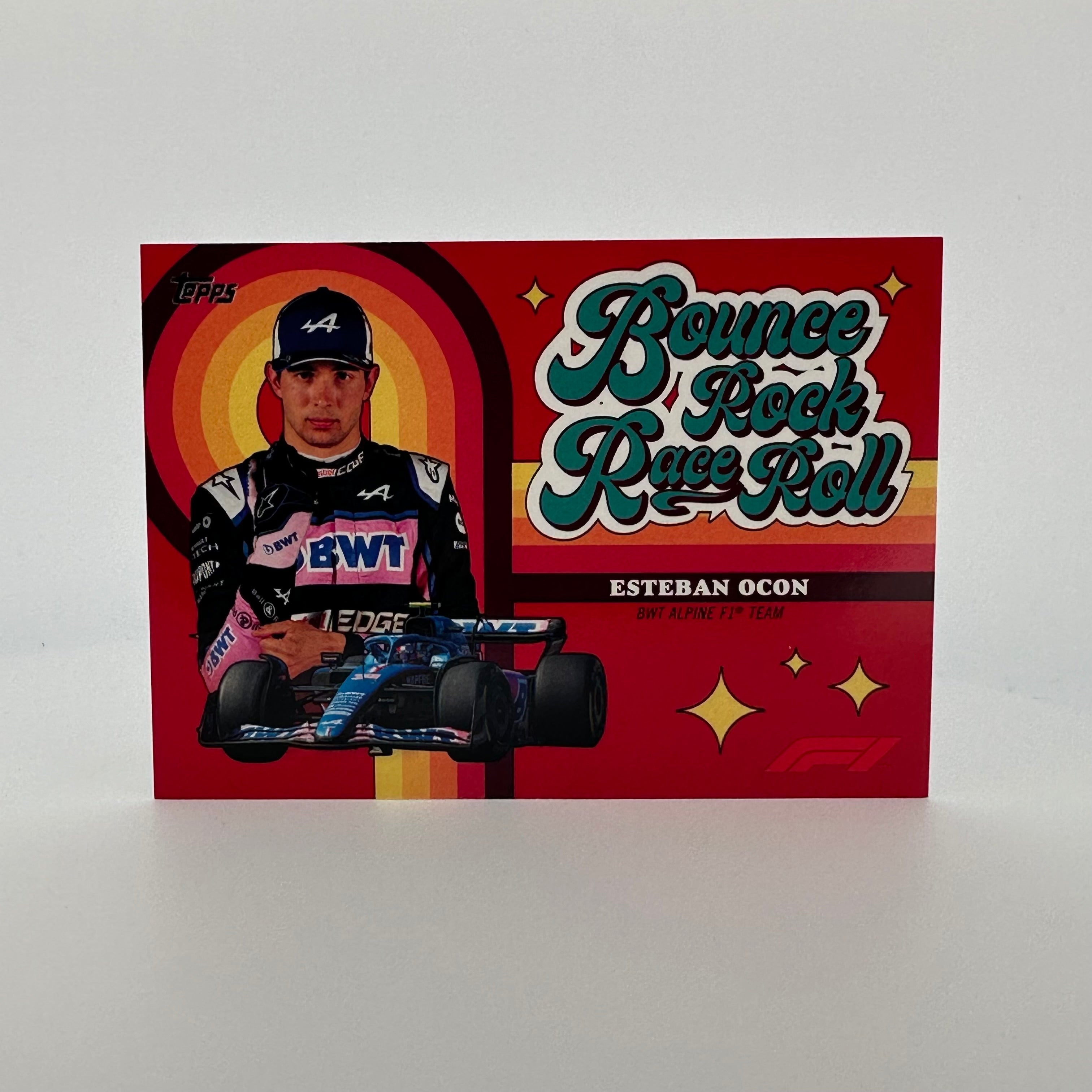 2022 Topps Formula 1 Esteban Ocon #3/5 Red Bounce Rock Race Rolle Trading Card - Perfect for F1 Collectors, Racing Fans & Sports Memorabilia Enthusiasts