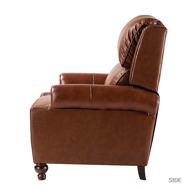 Mid Century Modern Genuine Leather Recliner Chair - Consuela Handcrafted Lounge Chair for Living Room, Office & Home Theater