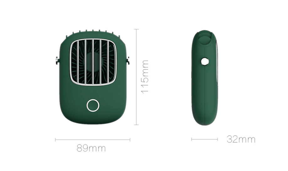 Portable Silent Mini Neck Fan with Lanyard - Hands-Free Personal Cooling Fan for Office, Gym, Outdoor & Travel - USB Rechargeable Wearable Fan