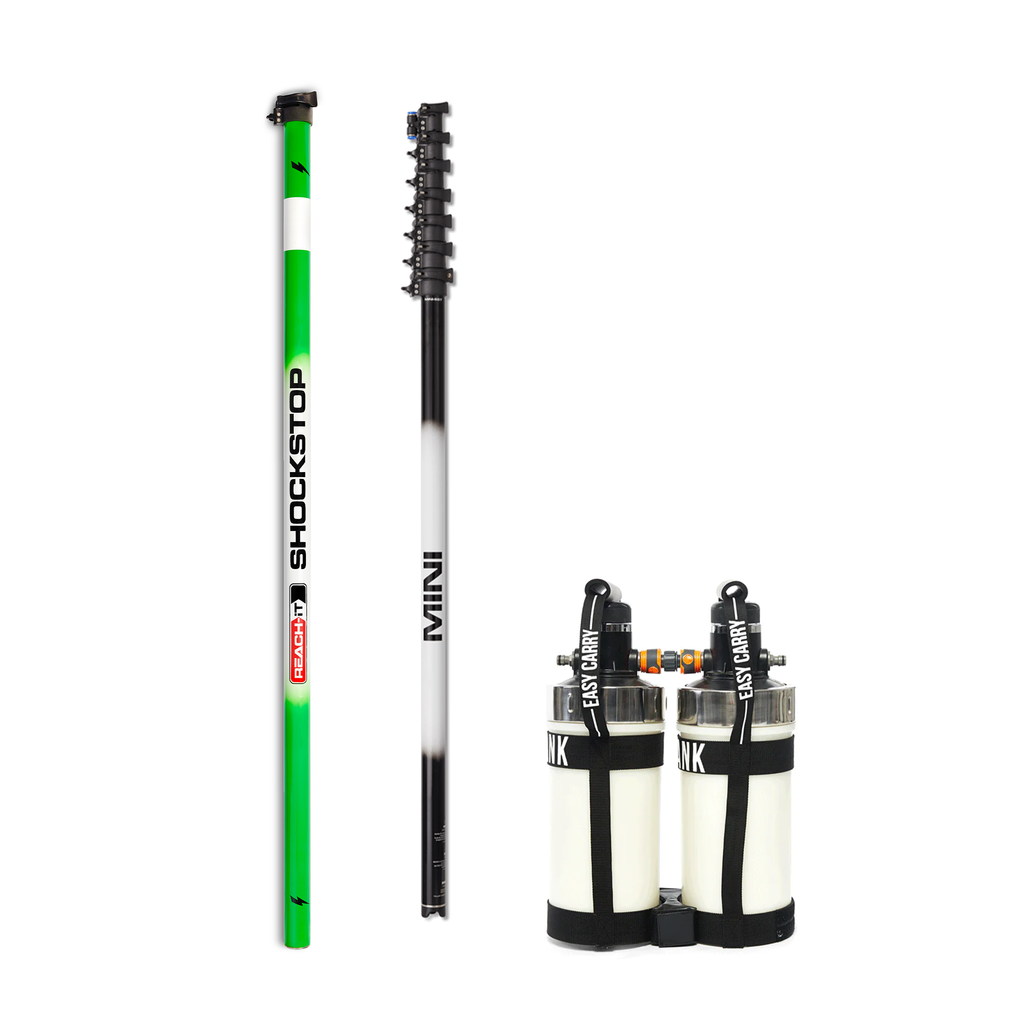 REACH Professional Extendable Pole Pack - Telescopic Pole for Cleaning, Painting & Maintenance - Perfect for High Ceilings, Walls & Hard-to-Reach Areas