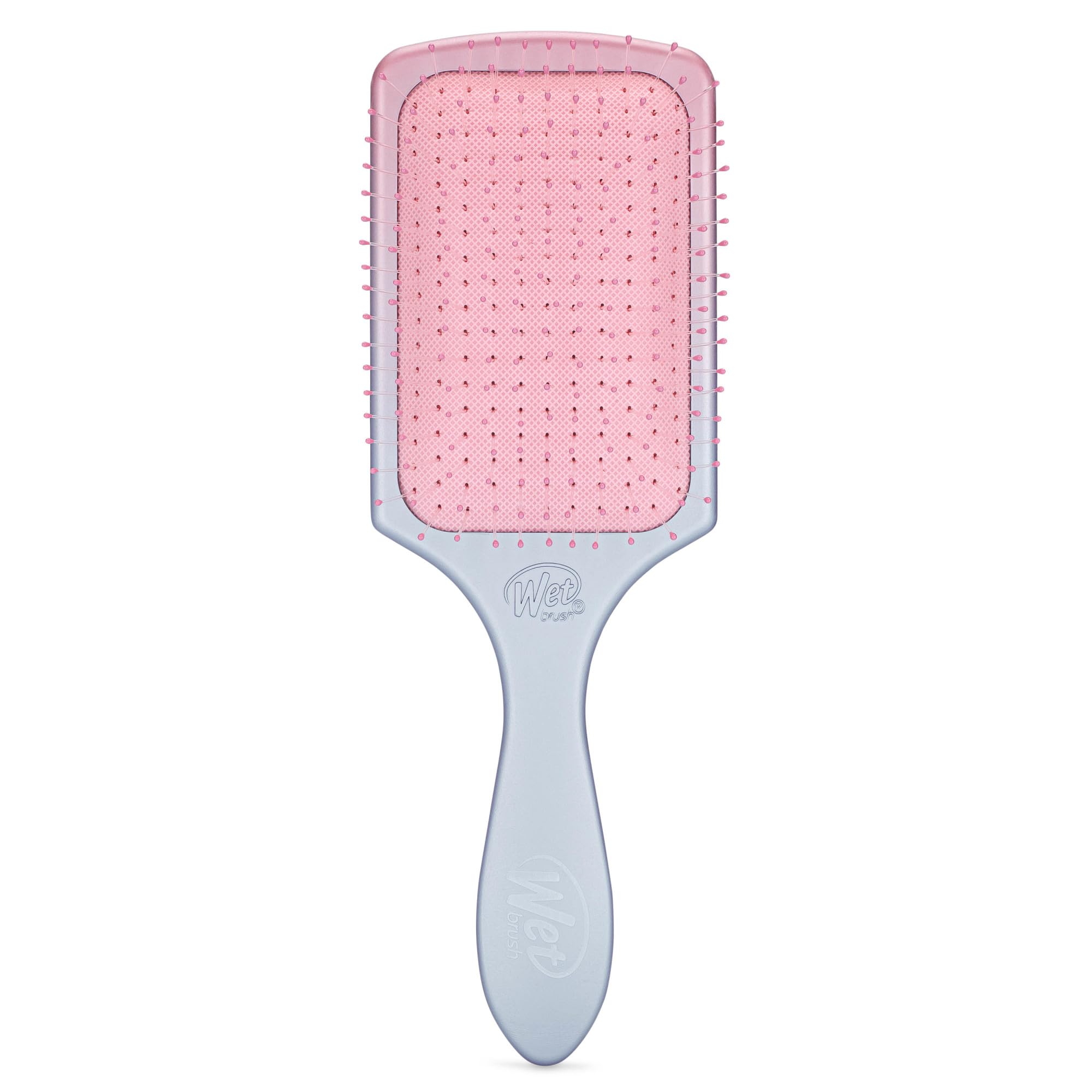 Wet Brush Paddle Detangler Hair Brush with Ultra-Soft IntelliFlex Bristles & AquaVent Design - Pain-Free Detangling for Wet, Dry & Damaged Hair - Pink/Purple Ombre (Great for Hair Treatments, Styling & Everyday Use)