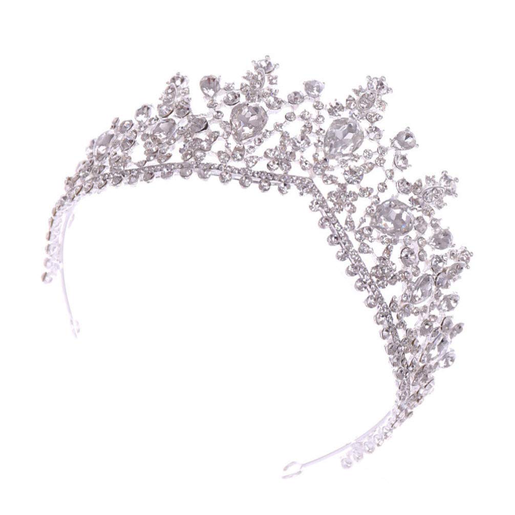 Lurrose Baroque Crown Bridal Headpiece - Diamond & Crystal Tiara for Women | Vintage Wedding Hair Accessories, Pageant Crowns & Bridal Headwear | Perfect for Weddings, Prom, Pageants & Special Occasions