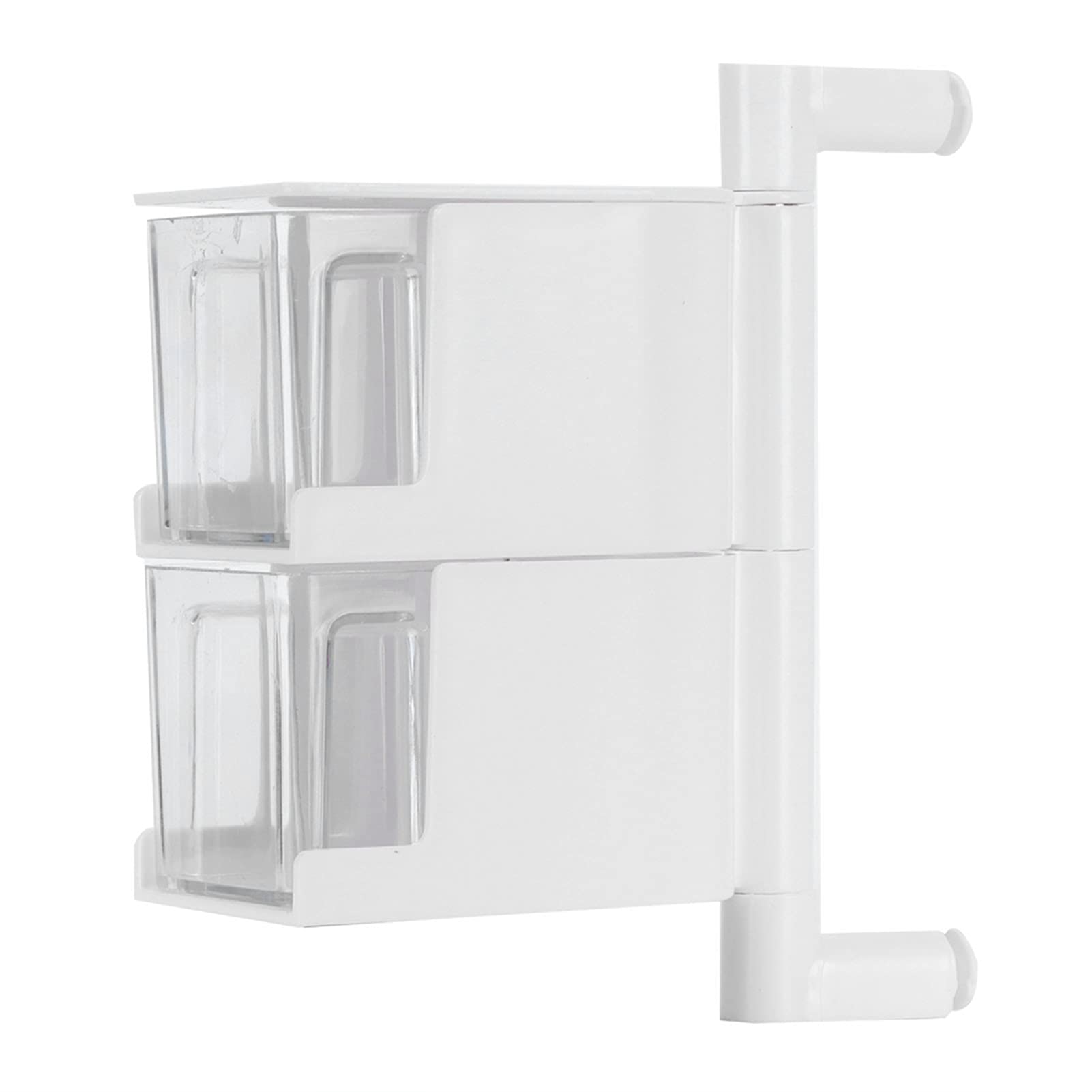2-Tier White Spice Rack - Space Saving Kitchen Organizer for Spices, Seasonings & Small Bottles | Perfect for Countertop, Pantry or Cabinet Storage