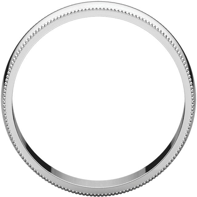 14K Gold 5mm Lightweight Milgrain Wedding Band for Women - Elegant Bridal Ring for Engagement, Anniversary & Everyday Wear