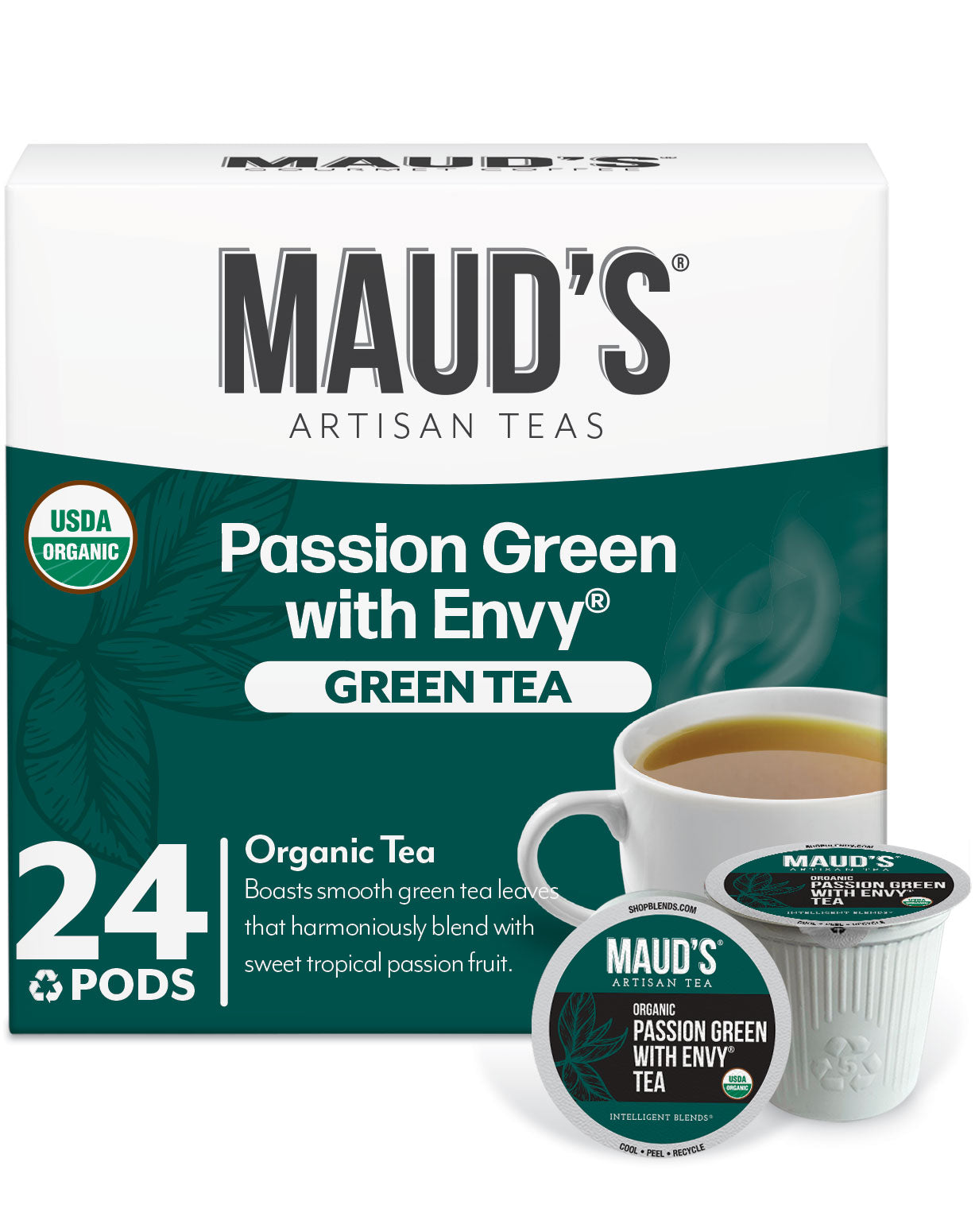 Organic Green Tea by Maud's - Premium Loose Leaf Tea for Relaxation & Wellness - Perfect for Morning Boost or Evening Relaxation