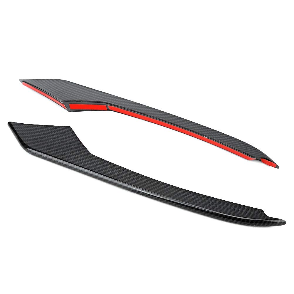 ABS Carbon Fiber Fog Lamp Eyebrow Cover Trim - 1 Pair for 2015-2018 Models | Durable & Stylish Headlight Accessory for Off-Roading & Custom Car Upgrades