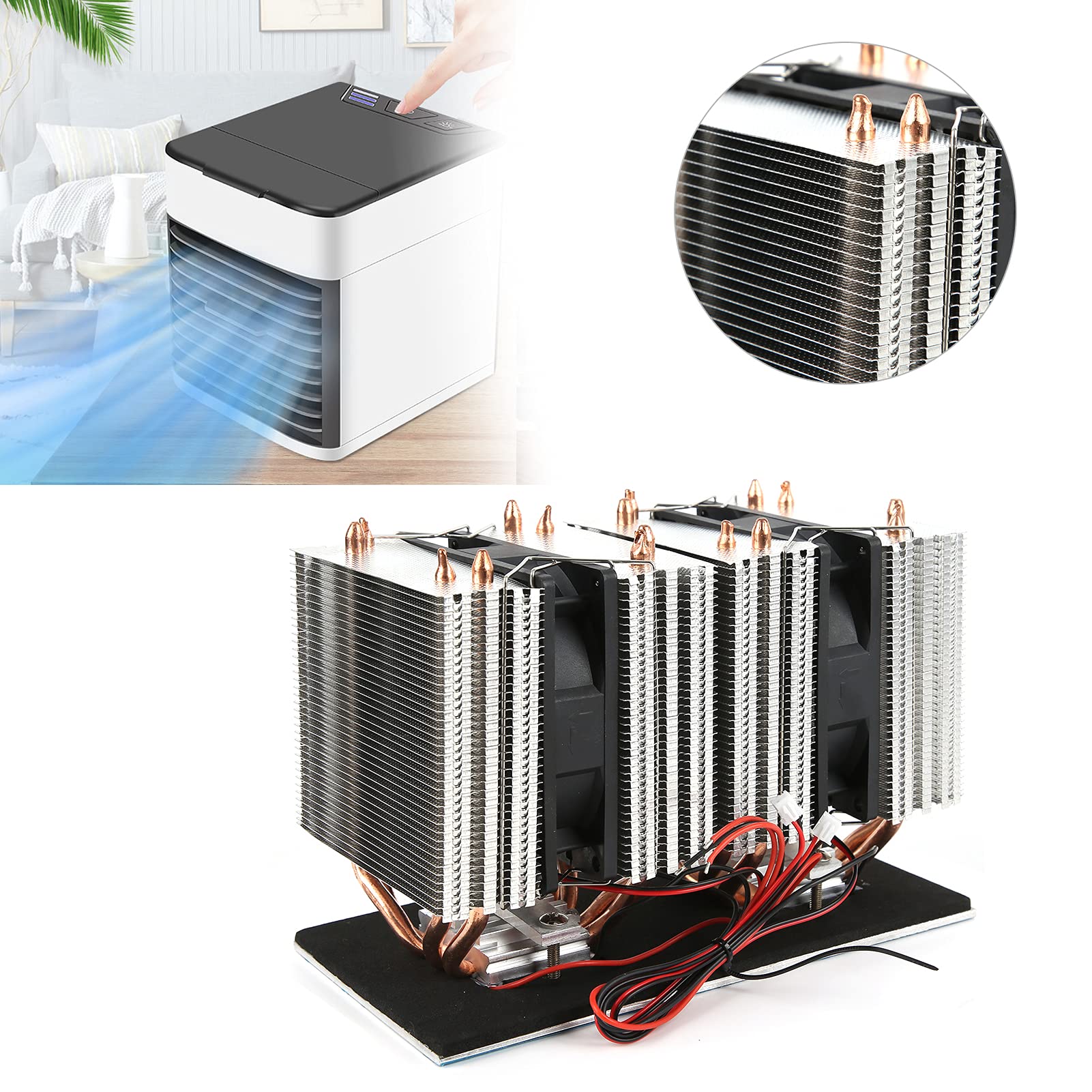 240W 12V Thermoelectric Refrigeration Cooler with Large Aluminum Alloy Fins - Durable & Practical for Pet Refrigerators, Camping, and Car Travel
