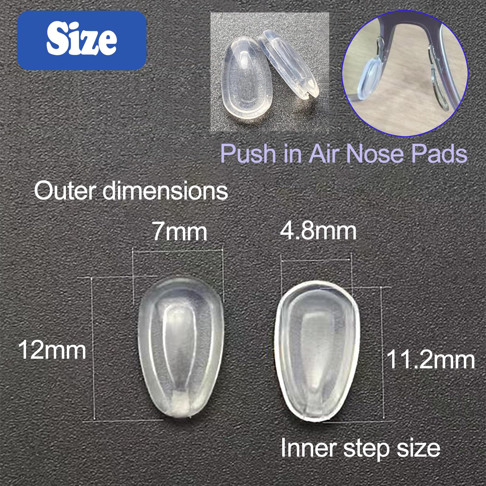 10 Pairs Soft Silicone Nose Pads for Oakley Sunglasses Replacement - Clear Anti-Slip Eyeglass Nose Pads for Comfortable Fit - Perfect for Sports, Reading & Everyday Use