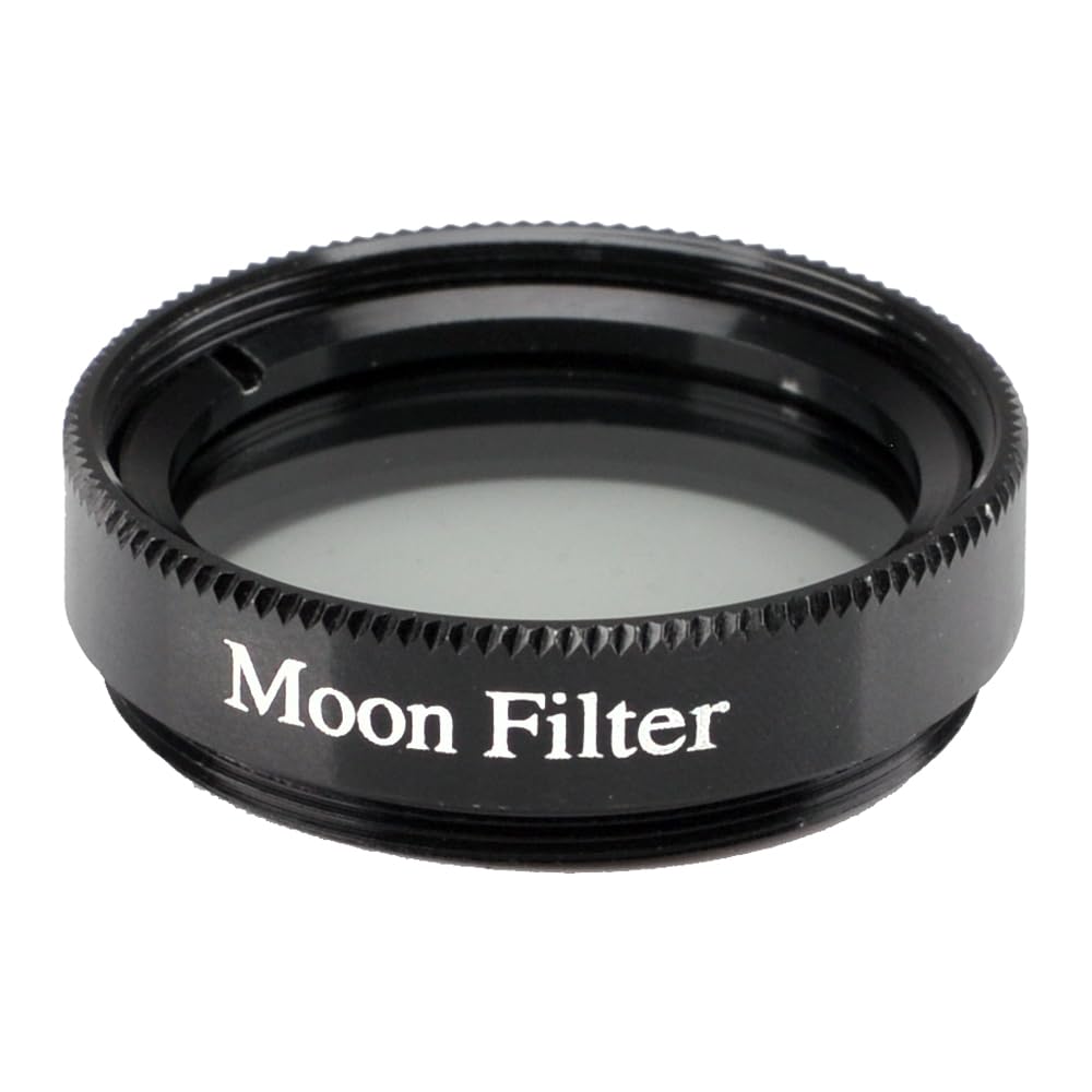 1.25 Inch Moon Filter with Aluminum Frame - Light Pollution Reduction Filter for Telescope Eyepieces | Enhance Lunar Viewing & Astronomy Observation