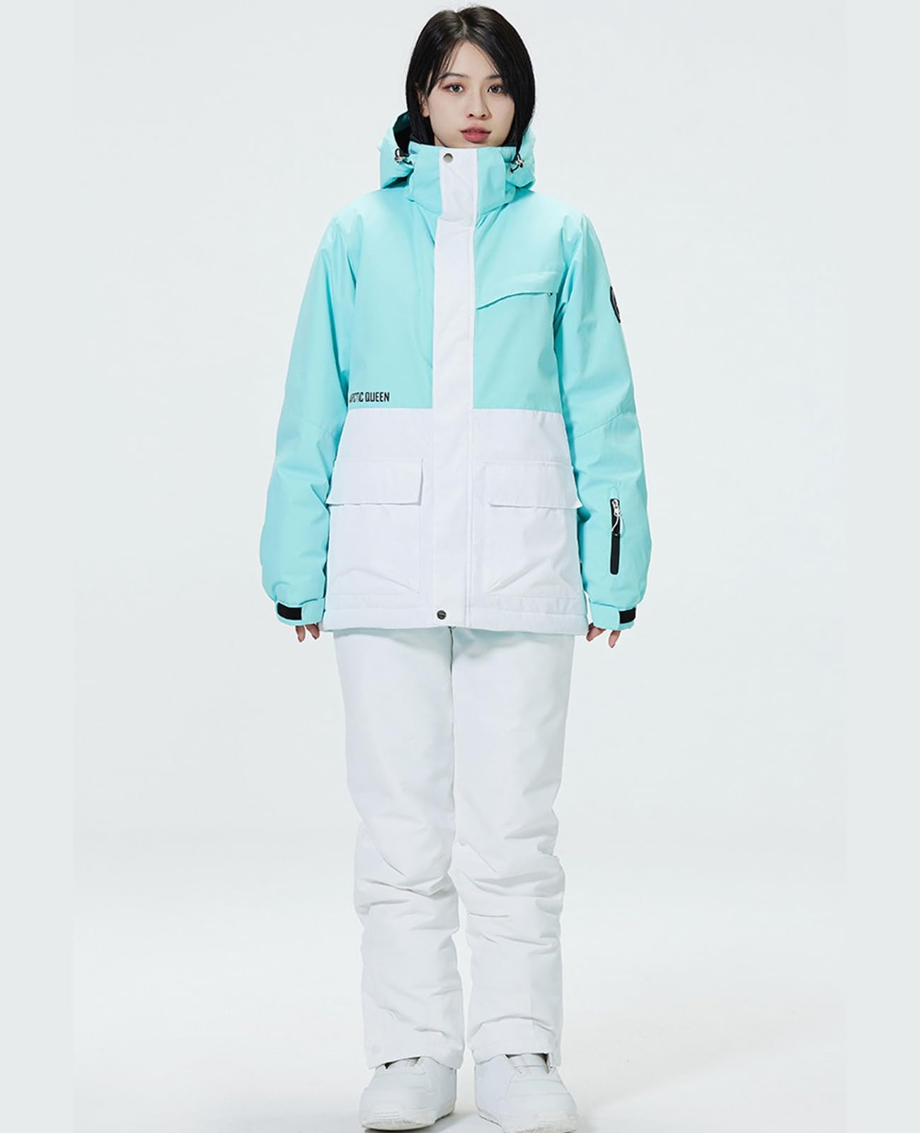 WOWULOVELY Women's Waterproof Windproof Insulated Ski Jacket & Pants Set - Winter Snowsuit for Skiing, Snowboarding & Outdoor Activities