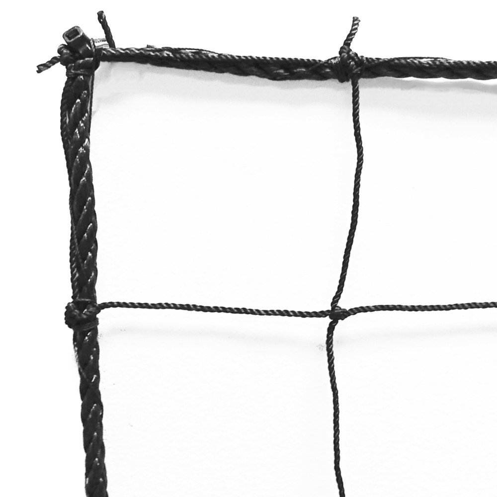 Just For Nets Soccer Backstop Barrier Net - Heavy Duty Black Training Net for Soccer Practice, Games & Drills - Perfect for Backyard, Field & Sports Training