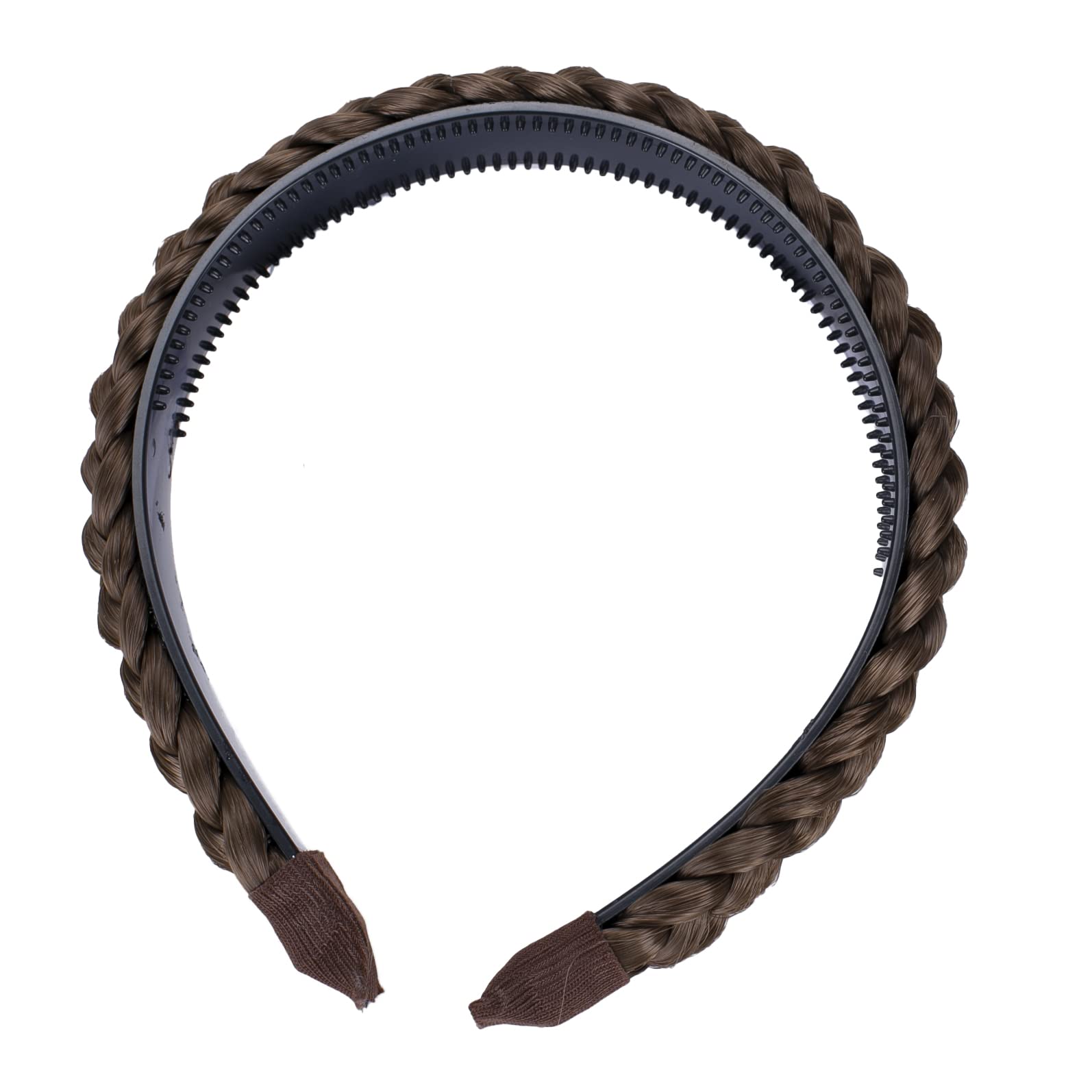 CAISHA Braided Ponytail Headband Hair Accessories for Women - Light Brown HR8, Perfect for Parties & Weddings