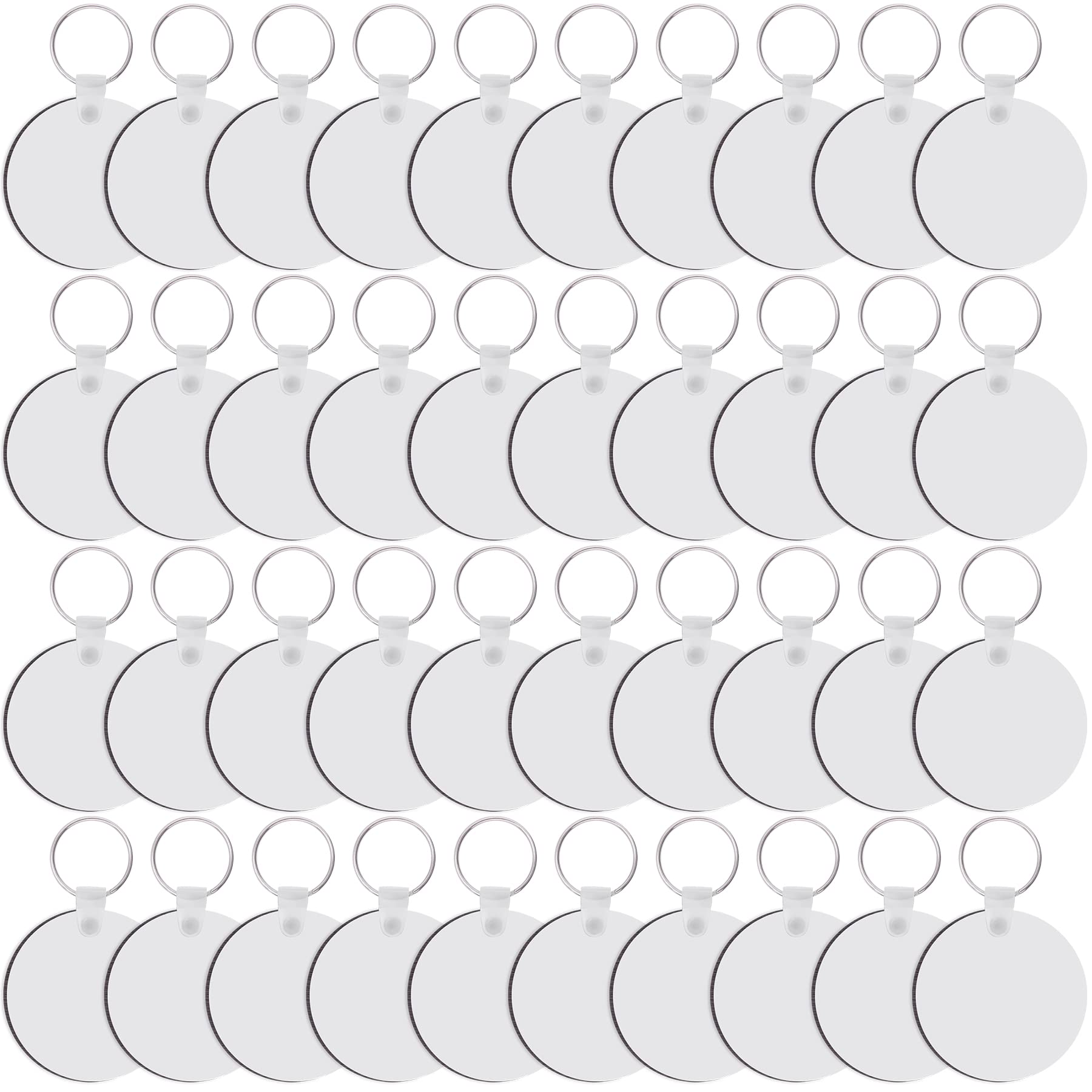 Duufin 120-Piece Round Sublimation Keychain Blanks - Double-Sided Heat Transfer MDF Key Rings for DIY Crafts, Personalized Gifts & Promotional Items | Perfect for Custom Keychains, Party Favors & Business Branding