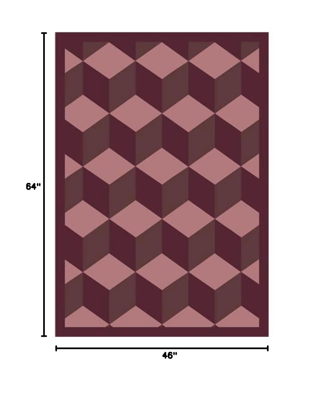 Joy Carpets Kaleidoscope Highrise Whimsical Area Rugs - Soft & Durable Plum Purple Kids Room Rug, Playroom & Nursery Floor Decor for Girls & Boys