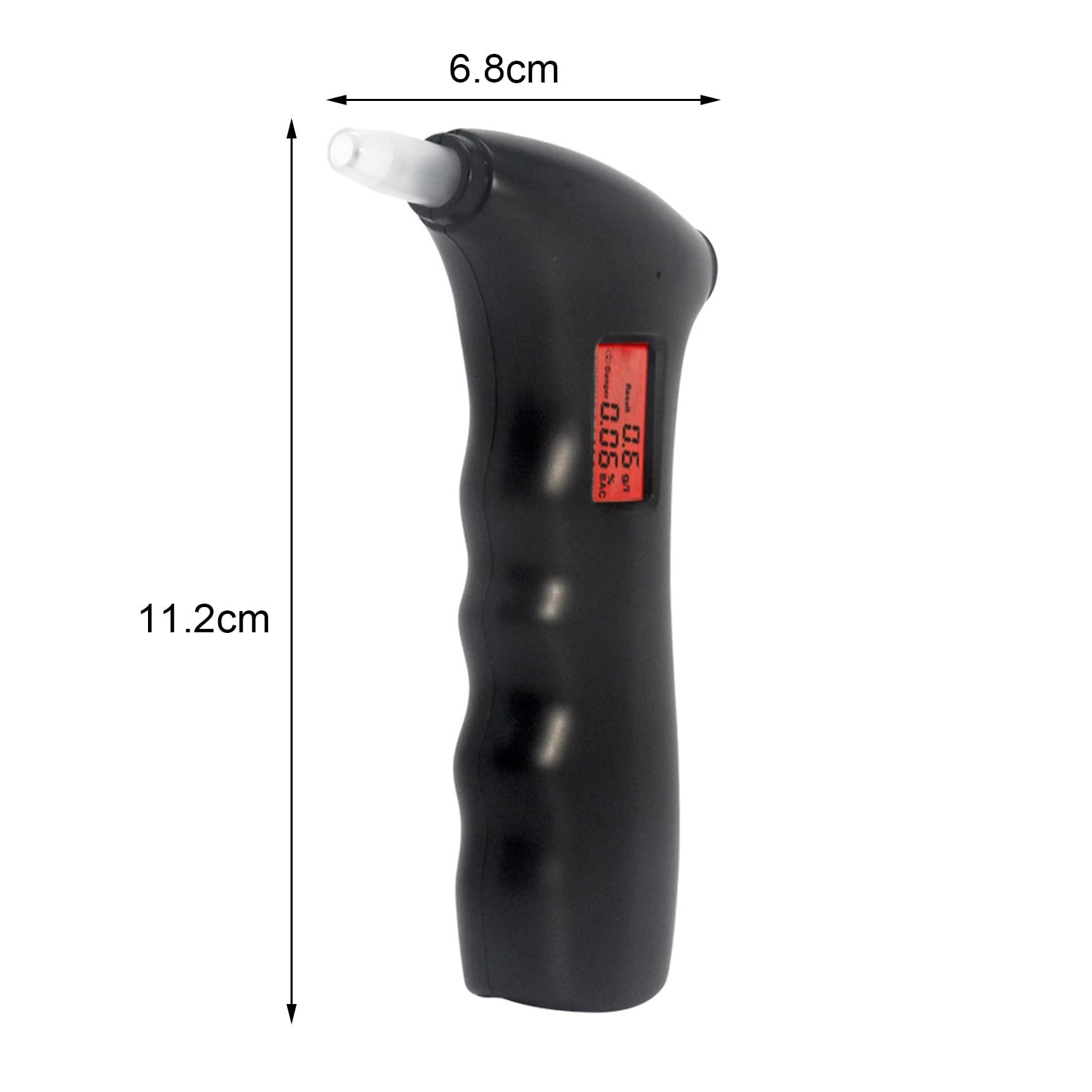 Professional Breathalyzer with LCD Display - High Accuracy Alcohol Tester for Home & Personal Use, Includes 5 Disposable Mouthpieces (Black) | Perfect for Parties, Road Safety Checks & Workplace Testing