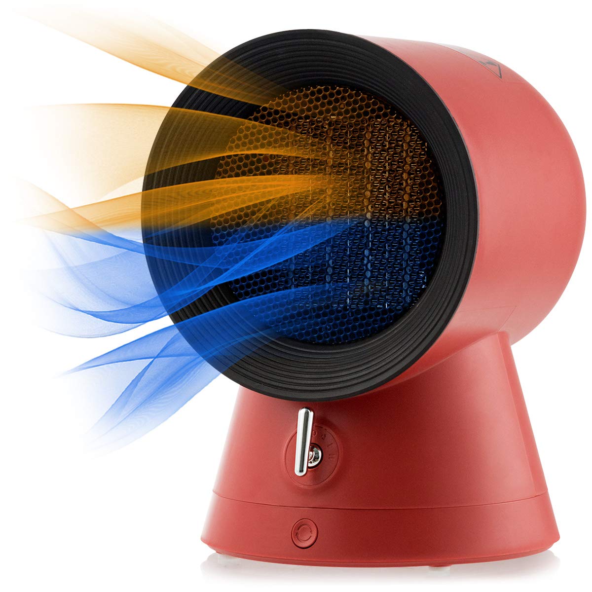 COSTWAY 2-in-1 Mini Electric Space Heater & Cooling Fan - 1500W Portable Ceramic Heater with 3 Modes, 2-Second Fast Heating, Overheat & Tip-Over Protection - Perfect for Home, Office, Bedroom & Small Spaces