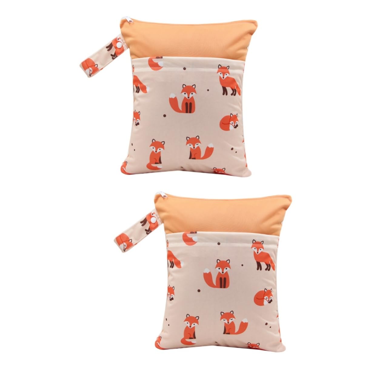 Totority 2-Pack Reusable Wet Dry Bags for Diapers, Sanitary Napkins & Cloth Pads - Waterproof Storage Pouch for Baby Care, Travel & Gym Essentials