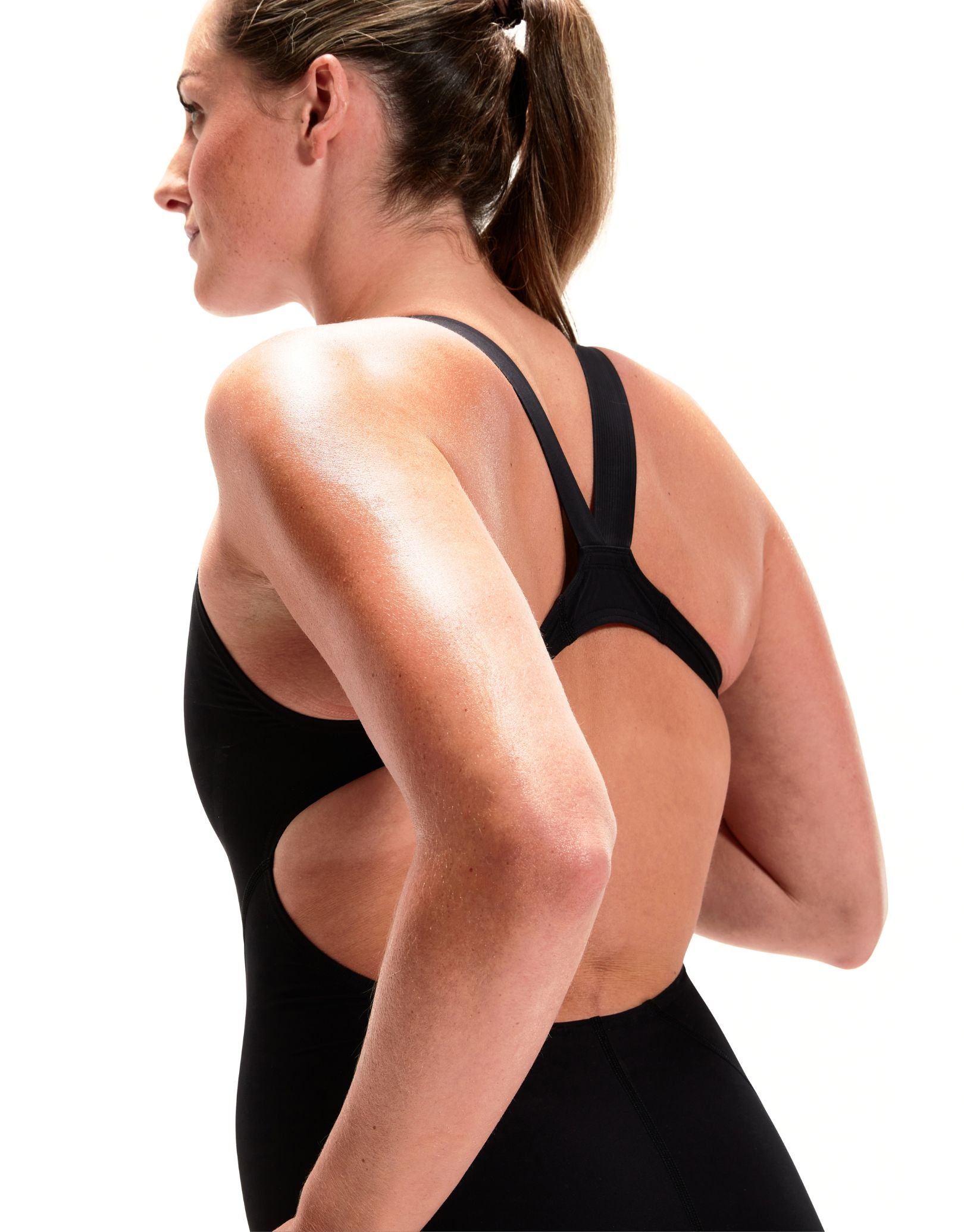 Speedo Fastskin LZR Ignite Kneeskin Swimsuit - Black | High-Performance Competitive Swimwear for Training & Racing | Perfect for Pool, Triathlon & Professional Swimming Events