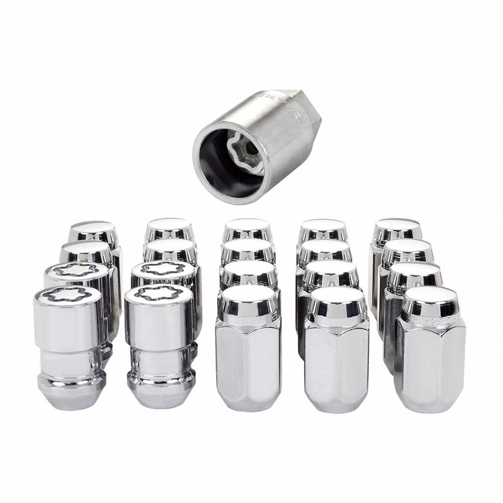 McGard M12X1.5 Hex Lug Nut Installation Kit for 1997-2008 Hyundai Tiburon - 5 Lug Cone Seat Wheel Locks with 13/16