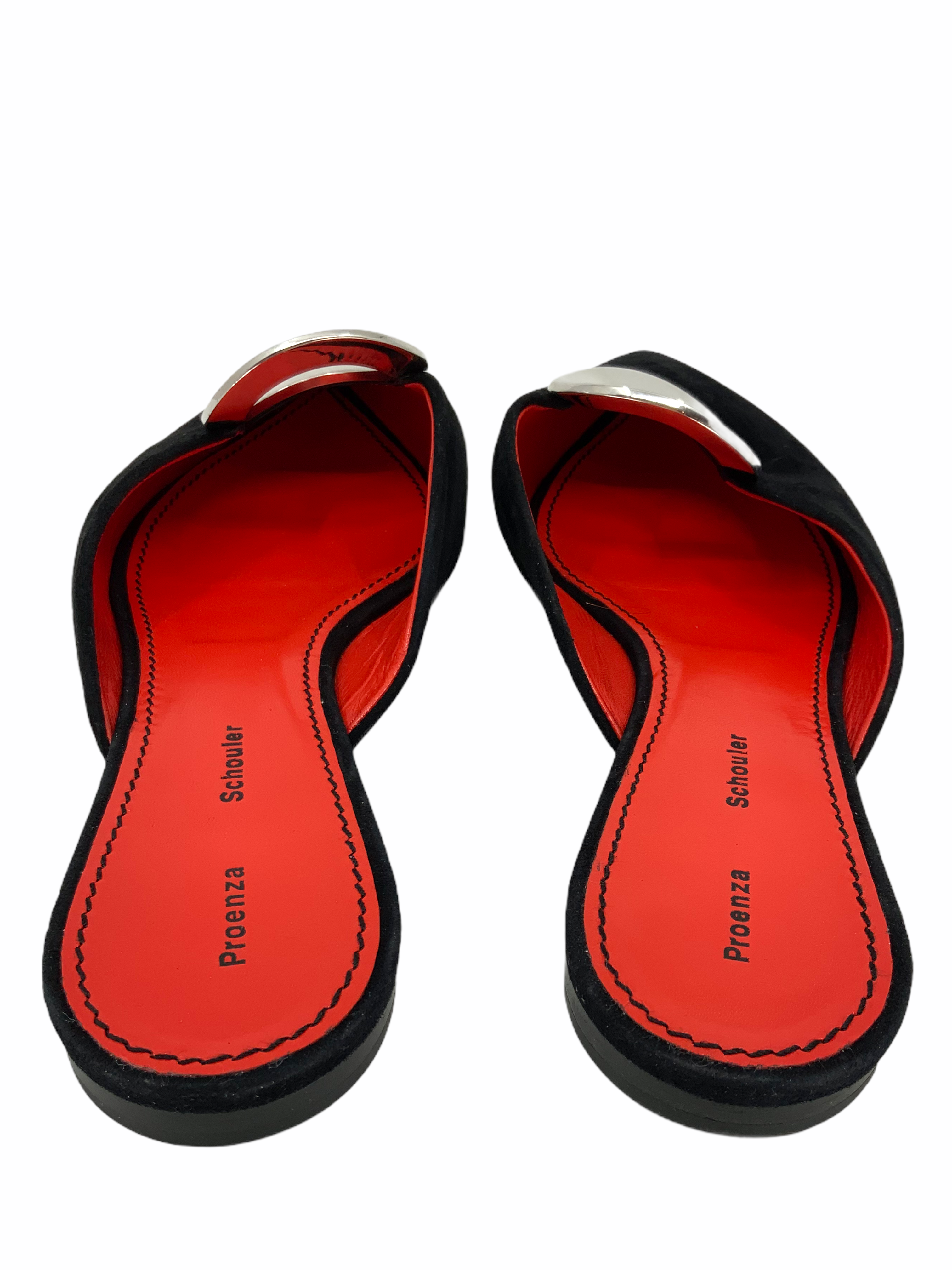 Proenza Schouler Women's Size 8 Suede Grommet Slides Sandals - Comfortable Summer Casual Shoes for Beach, Vacation & Everyday Wear