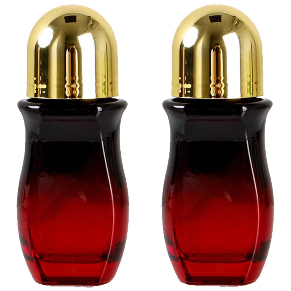 2-Pack 50ml Glass Roller Bottles with Roller Balls - Refillable Essential Oil Bottles for Perfume, Aromatherapy, DIY Skincare & Travel (Large Rollerball Bottles for Easy Application)