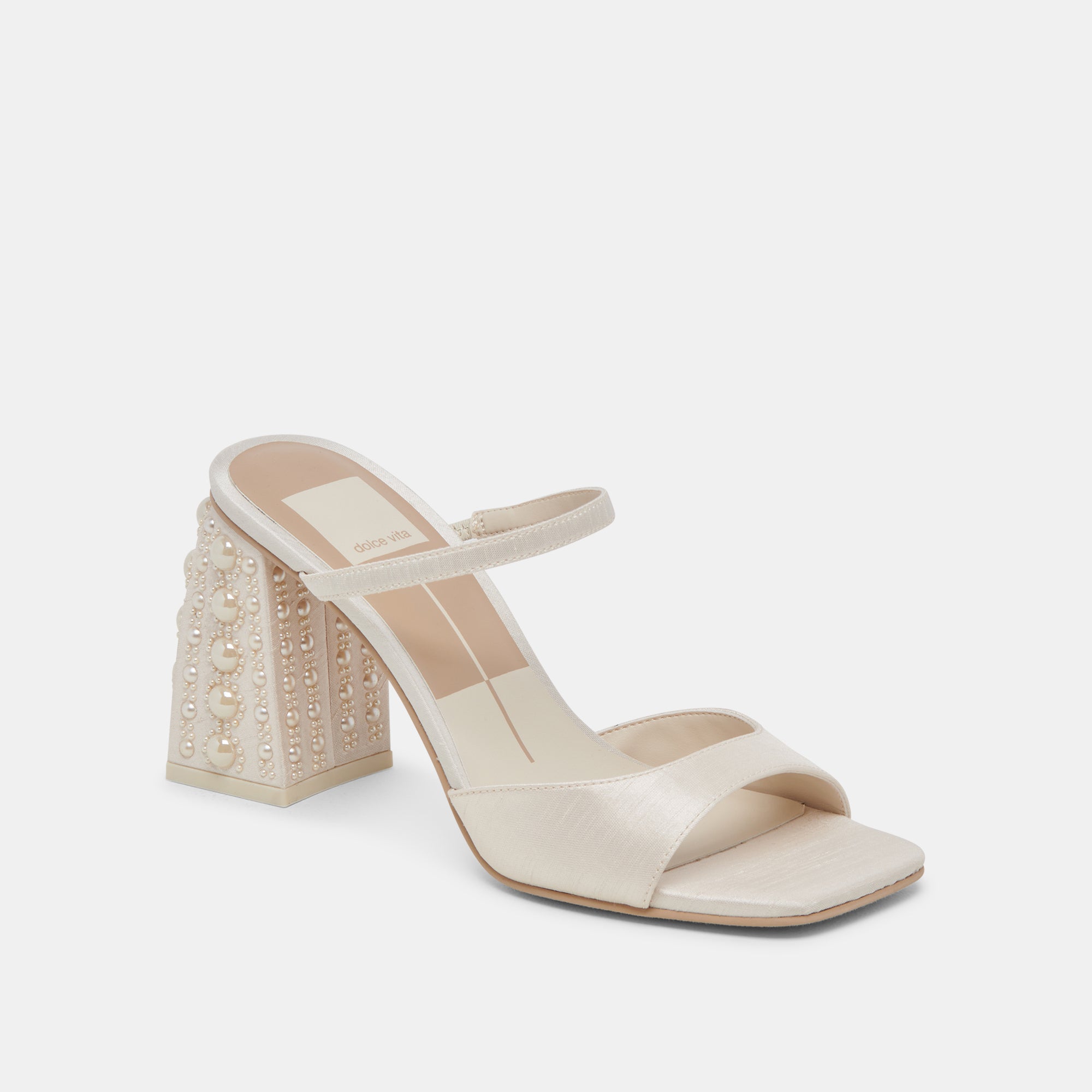 JEMMY PEARL HEELS - Vanilla Silk High Heels for Women | Elegant Evening Shoes for Parties, Weddings & Special Occasions