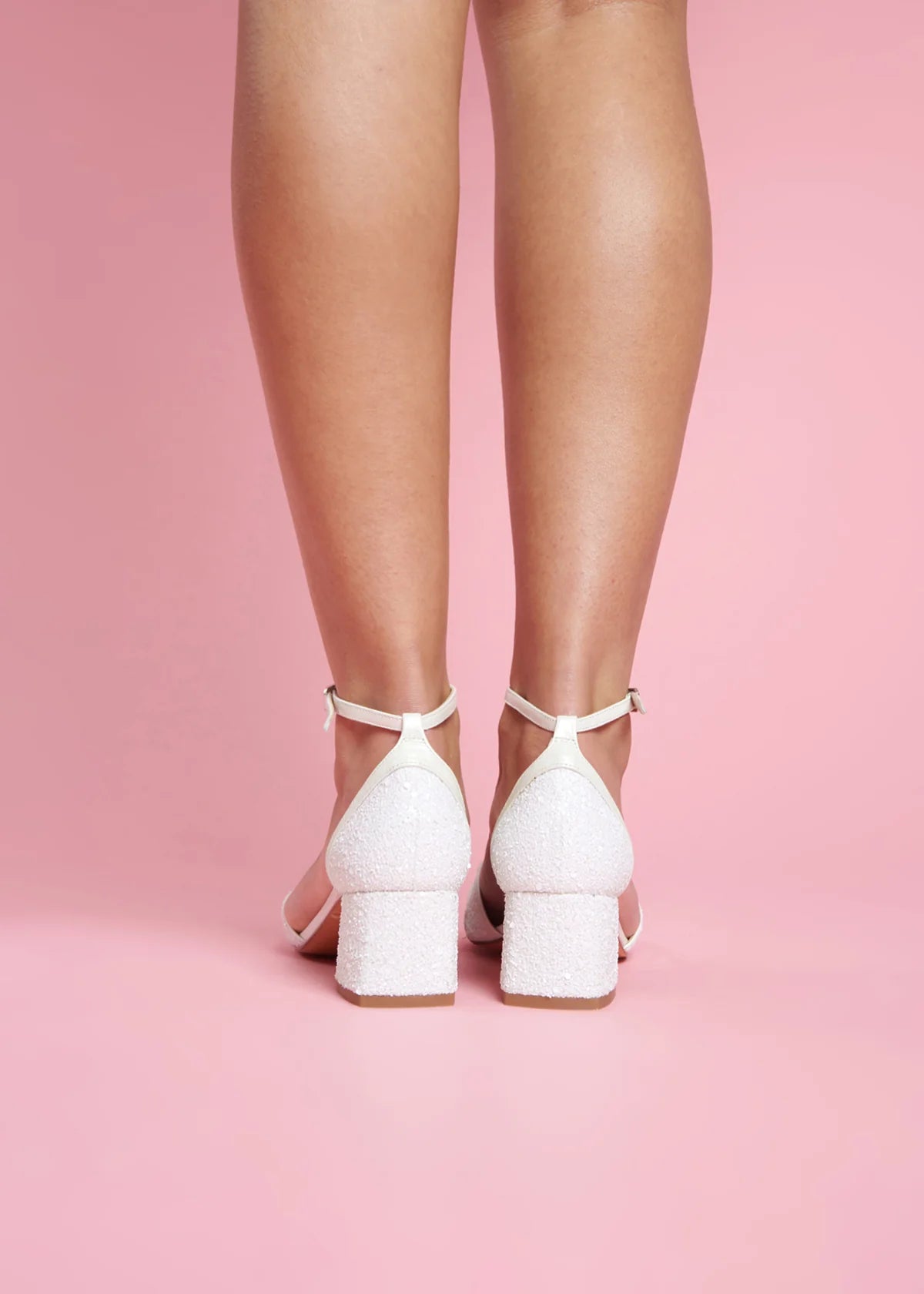 Immy Pearl Encrusted Bridal Low Block Heel Wedding Shoes - Elegant Comfort for Brides, Bridesmaids & Formal Occasions