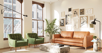 Calle 90 Sofa - Modern 3-Seater Couch with Soft Fabric & Sturdy Frame - Perfect for Living Room, Lounge & Small Spaces