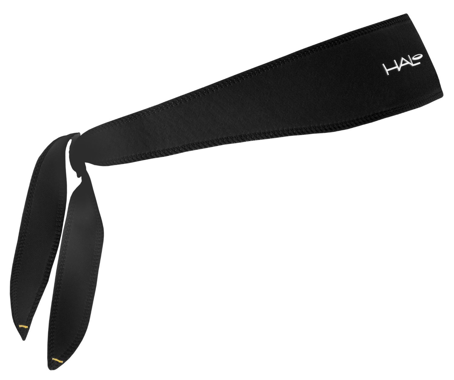 Halo Headbands Sweatband Tie - 2 Pack (Black & White) - Non-Slip Sports Headband for Running, Yoga, Workout & Gym - Moisture Wicking Hair Band for Women & Men