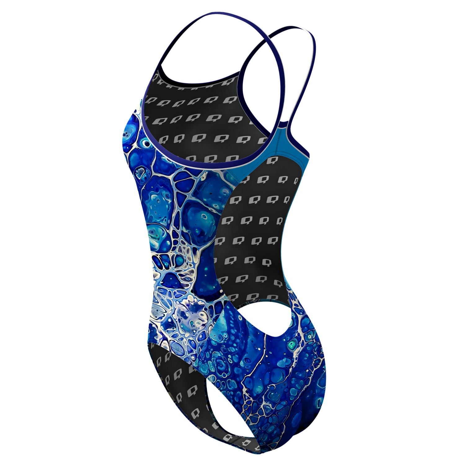 Salty Seas Skinny Strap Swimsuit - Sexy One Piece Bathing Suit for Women | Perfect for Beach Vacation, Pool Party & Summer Getaways