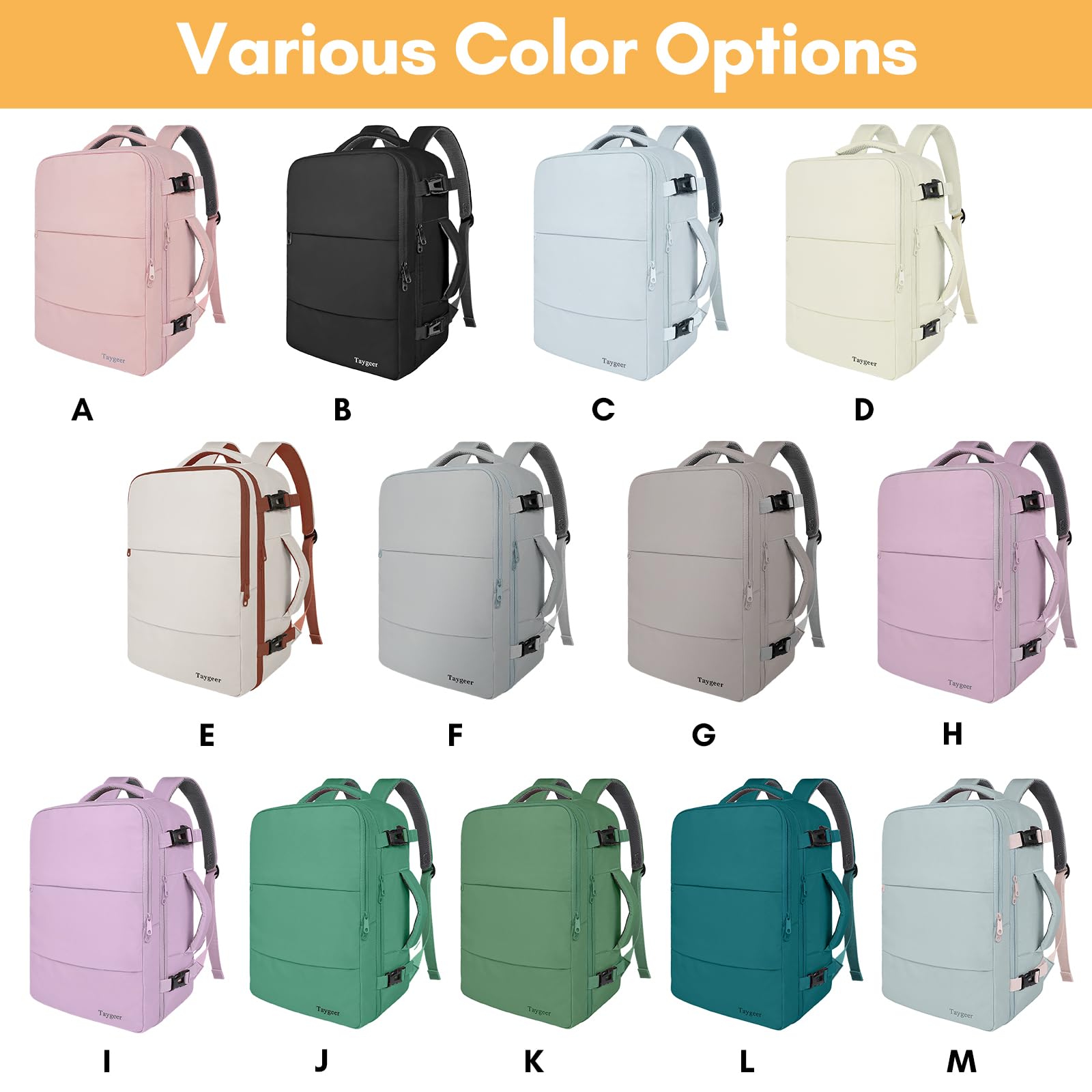 Taygeer Women's Travel Backpack with USB Charging Port & Shoe Compartment - TSA Approved 15.6 Inch Laptop Backpack for College, Gym, Business & Hiking - Lightweight Carry-On Flight Backpack for Weekender Trips & Casual Day Use (Beige) | Perfect for Air Travel, Commuting & Outdoor Adventures