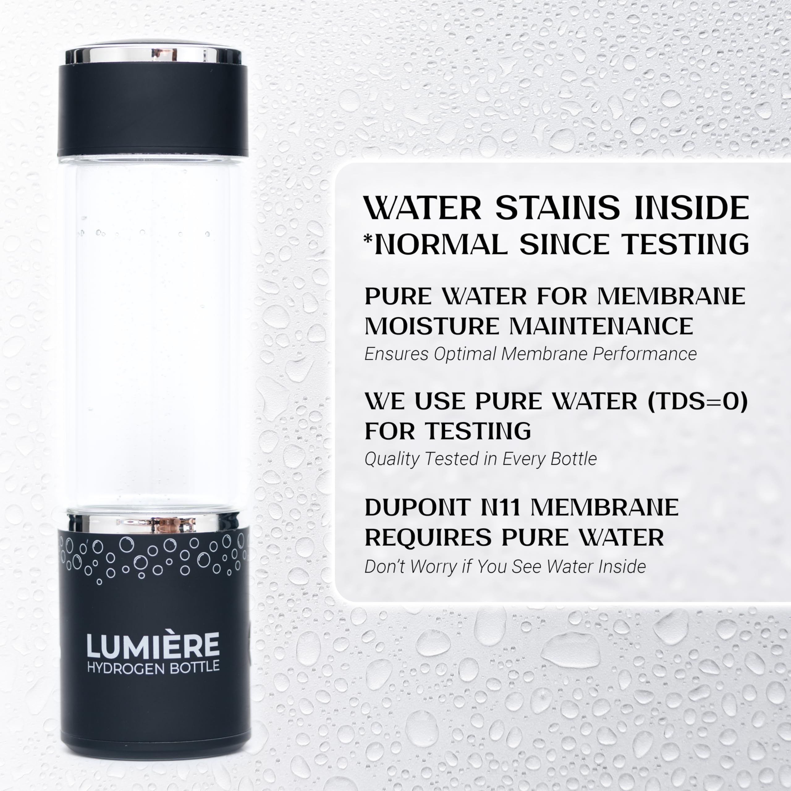 Hydrogen Water Bottle Generator - Portable Hydrogen Water Machine with 3000PPB Concentration - Alkaline Water Ionizer for Health & Hydration - Perfect for Gym, Travel, and Daily Wellness Routine
