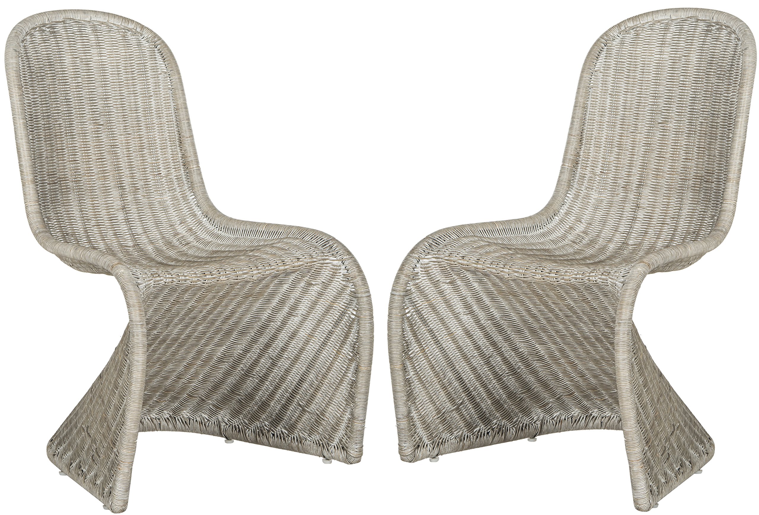 SAFAVIEH Tana Wicker Side Chair - Natural Rattan Accent Chair for Dining Room, Patio, or Bedroom - Boho Chic Home Decor with Cushion Included