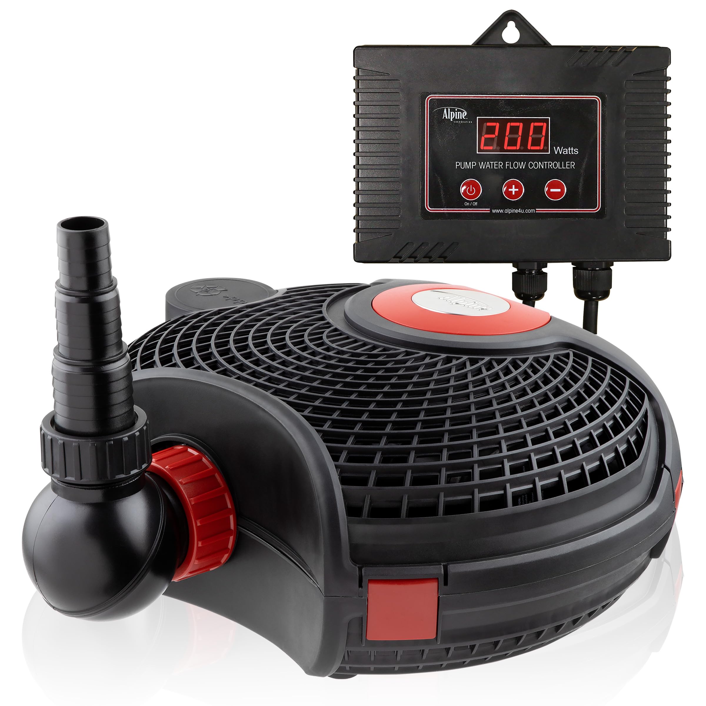 Alpine Corporation 5400GPH Energy Efficient Submersible Pond Pump with Digital Controller & 33ft Power Cord - Ideal for Garden Ponds, Waterfalls & Fountain Decorations