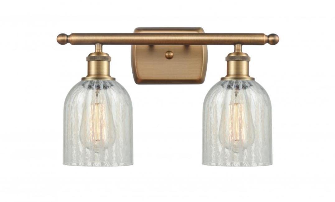 Innovations Lighting 516-2W-BB-G2511 Caledonia 2-Light Bathroom Vanity Light - Modern Brushed Nickel Finish - Ballston Collection - Perfect for Bathroom, Powder Room & Dressing Area Makeup Mirror Lighting