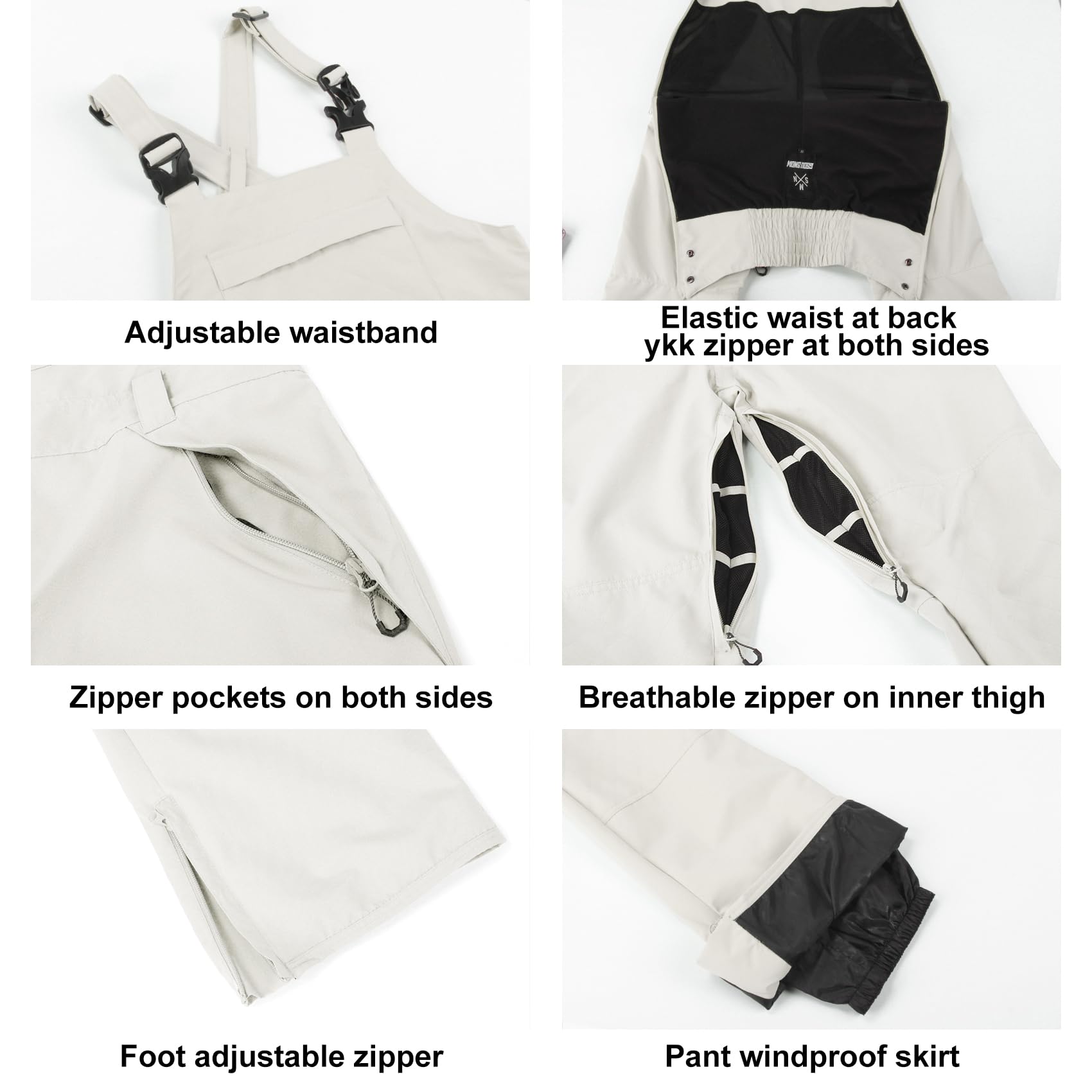 Women's Waterproof Insulated Ski Bib Overalls - Soft Ripstop Snow Pants for Skiing & Snowboarding - Perfect for Winter Sports & Outdoor Adventures
