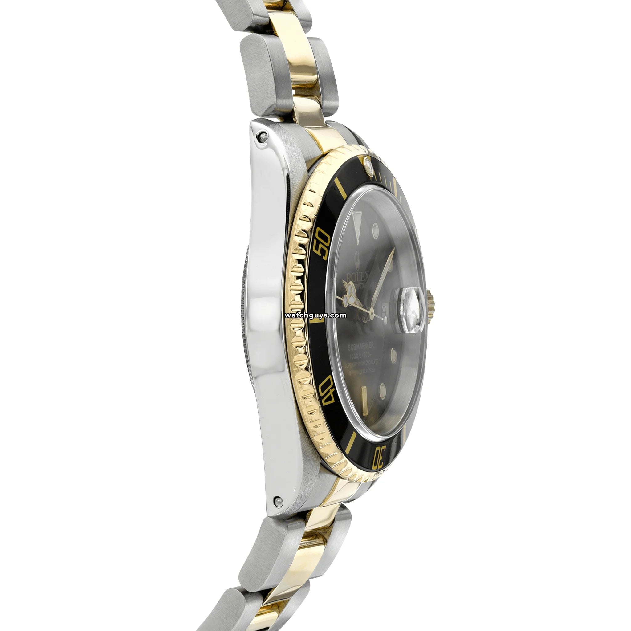 Rolex Submariner 16613 Black & Gold Two-Tone Men's Luxury Watch - Perfect for Diving, Business & Formal Occasions
