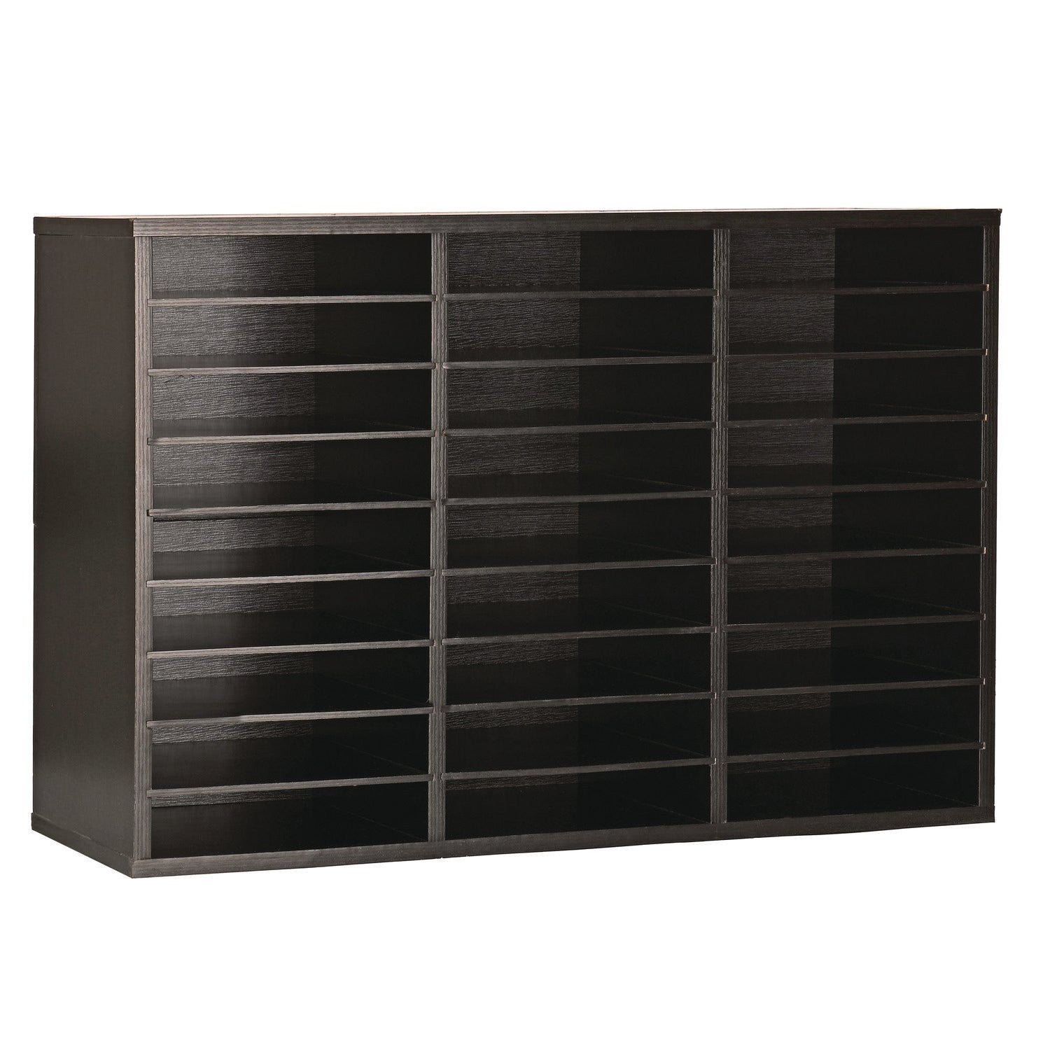 AdirOffice Wooden 27-Section Letter Size Literature Organizer - 31.49