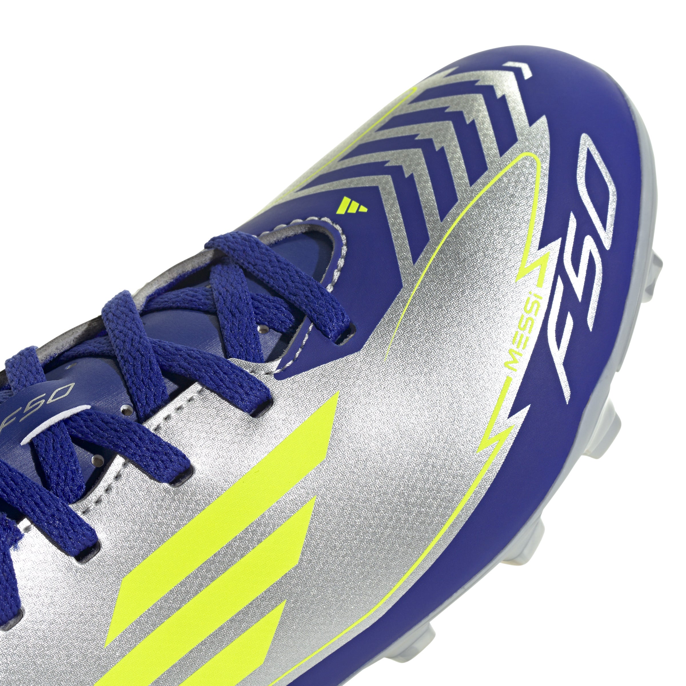 Adidas F50 Club FG/MG Youth Soccer Cleats - Lightweight Football Shoes for Kids Inspired by Messi (2025) | Perfect for Turf & Artificial Grass Training, Matches, and Outdoor Sports