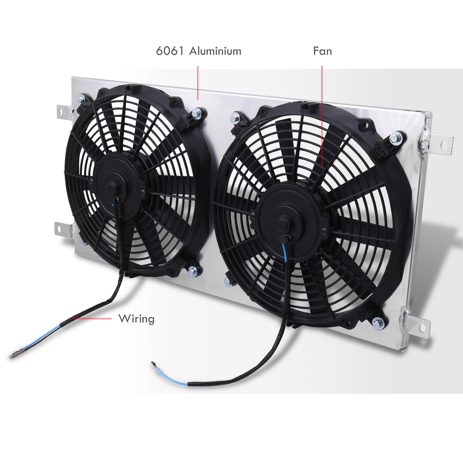 Upgraded JDM Manual Transmission Aluminum Radiator with Dual 12