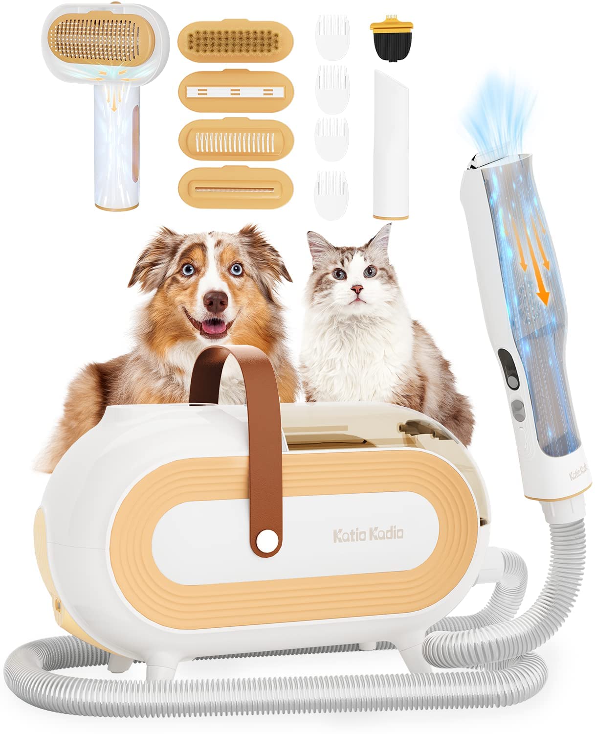 **Pet Grooming Vacuum Kit – 2L Dog Hair Vacuum with 5 Professional Tools for Shedding, Small & Medium Pets – 99% Hair Removal – Perfect for Home Grooming & Pet Cleaning**