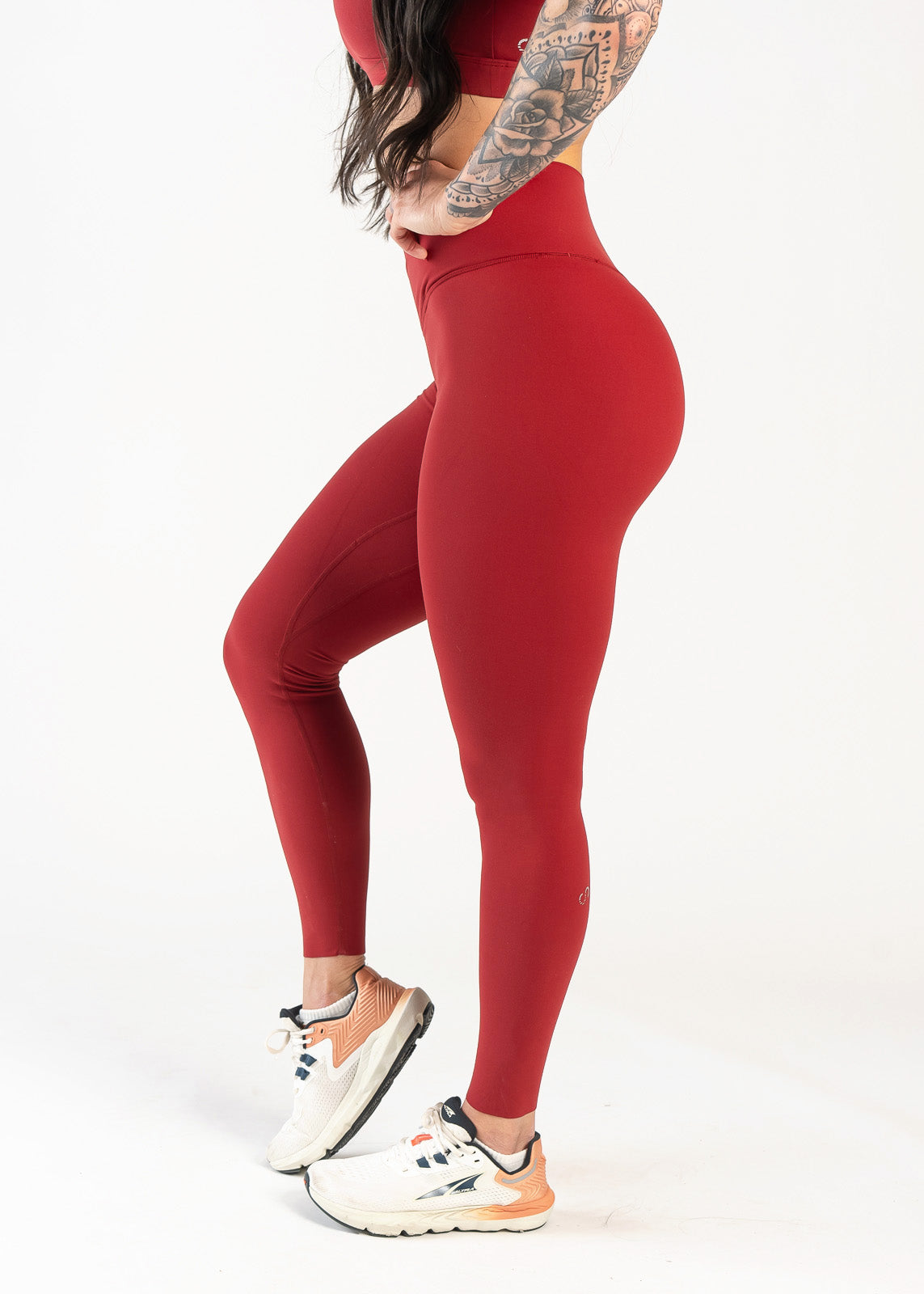 High Waist NKD Leggings with Criss Cross Waistband - Comfortable & Stylish Yoga Pants for Women | Perfect for R.E.D. Friday, Workouts & Everyday Wear