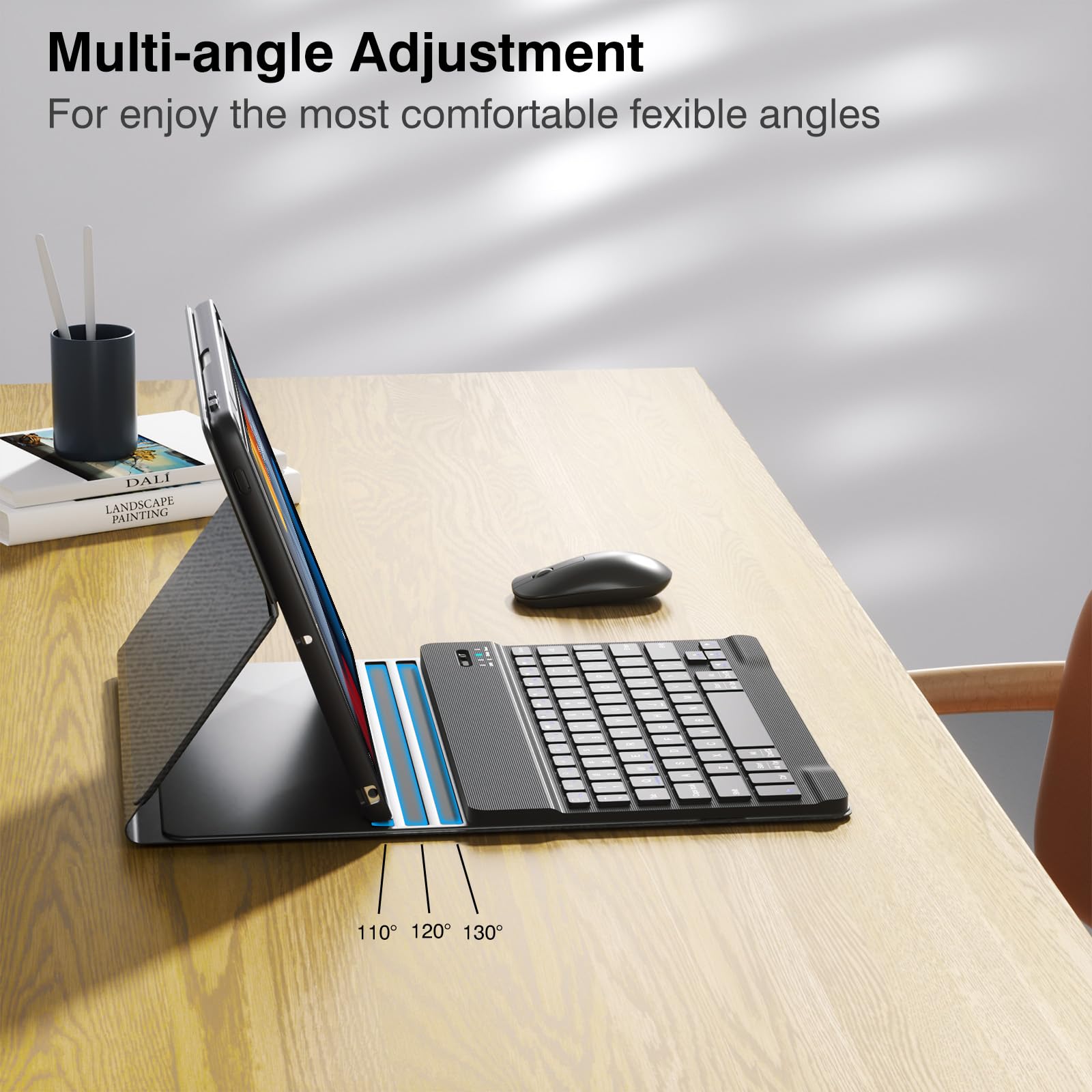 OYEEICE Wireless Detachable Keyboard Case for iPad 9th/8th/7th Gen 10.2