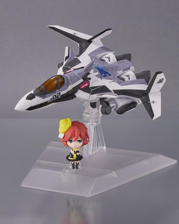 Bandai Tiny Session Macross Frontier VF-31F Siegfried & Kaname Buccaneer Action Figure Set - Messer Ihlefeld Ver. | Collectible Anime Model Kit for Display & Play | Perfect for Anime Fans & Model Enthusiasts